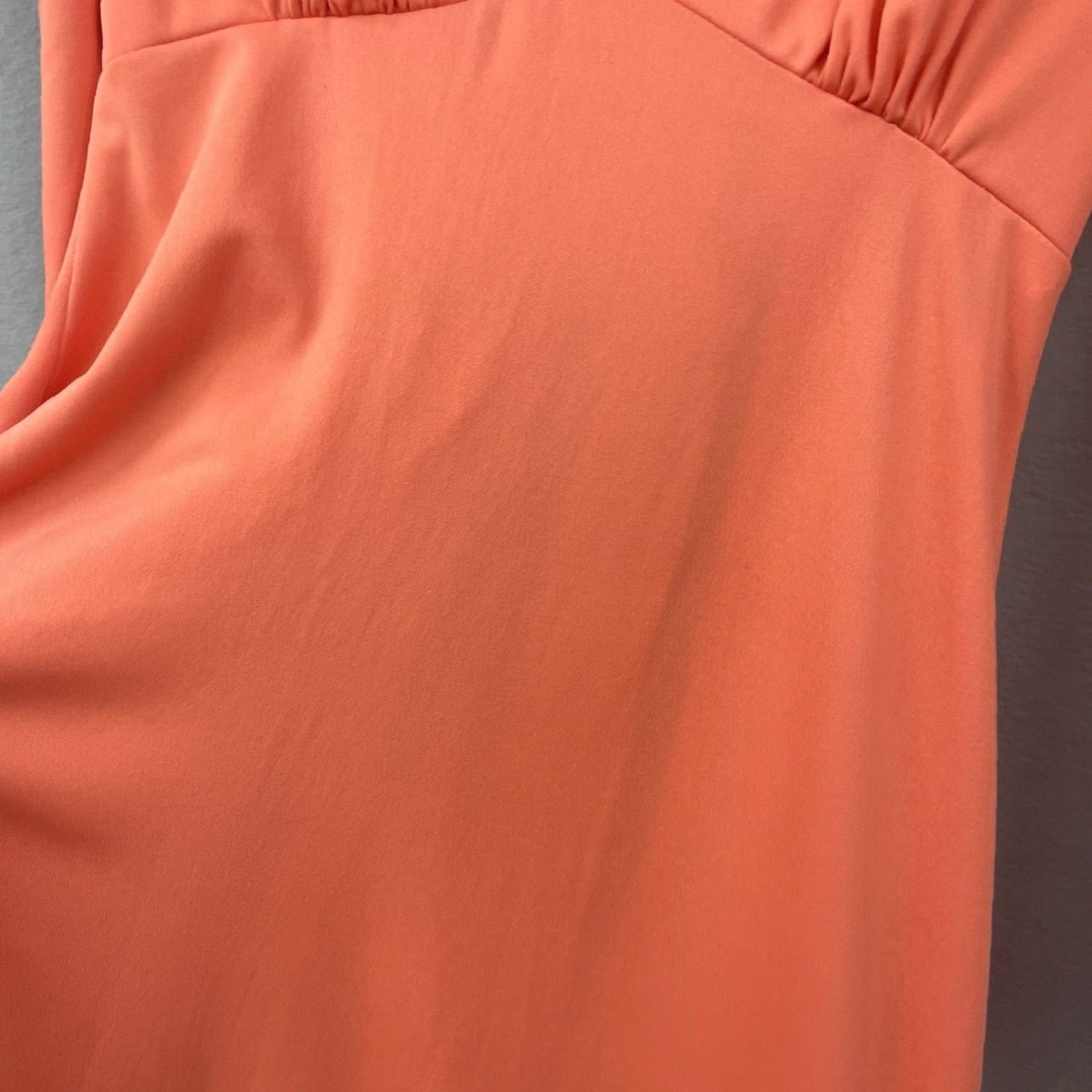 Vintage VINTAGE 70s Maxi Dress Lace Trim Orange Coquette Womens 9 Cottagecore READ Size M / US 6-8 / IT 42-44 - 7 Thumbnail