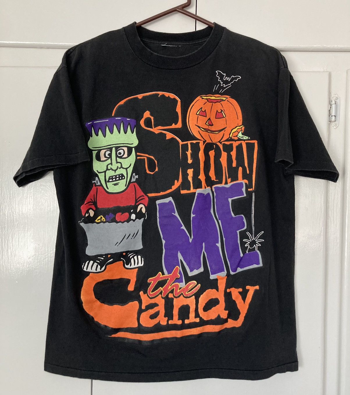 Vintage SHOW ME THE CANDY HAPPY HALLOWEEN T SHIRT FREEZE VINTAGE 90S Size US L / EU 52-54 / 3 - 1 Thumbnail