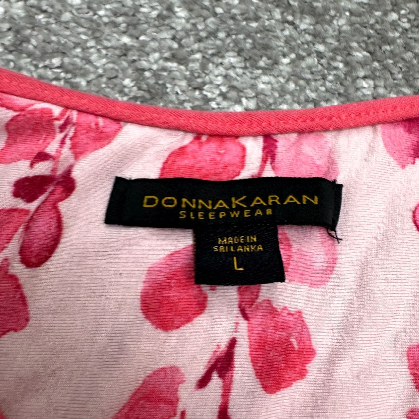 Donna Karan Donna Karan Sleepwear Nightgown Midi Dress Womens Large Pink Floral Bohemian Size L / US 10 / IT 46 - 7 Thumbnail