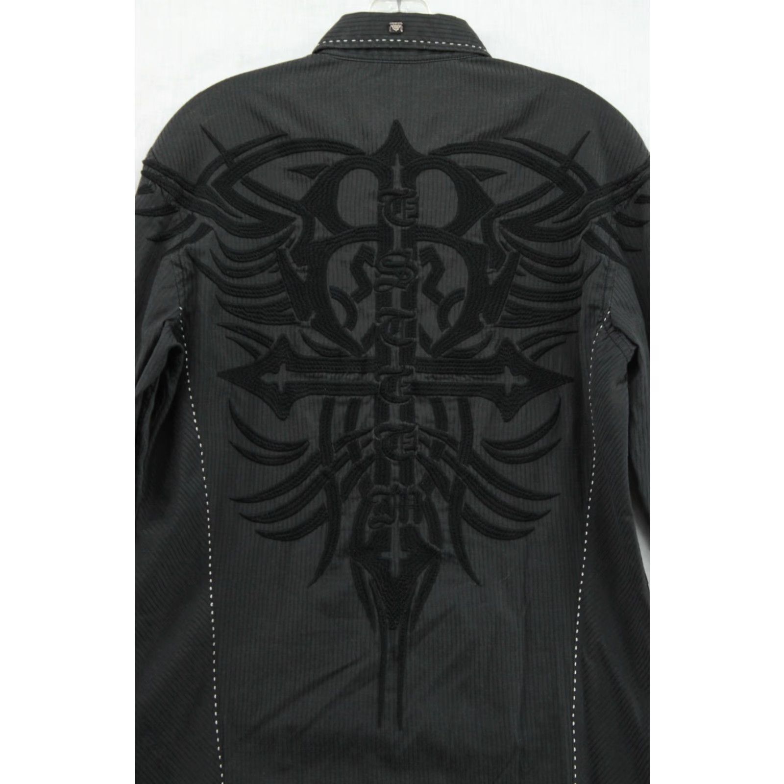 Roar Roar Shirt Men's M Black Embroidered Western Button Up Signature Torch Shirt Size US M / EU 48-50 / 2 - 3 Thumbnail