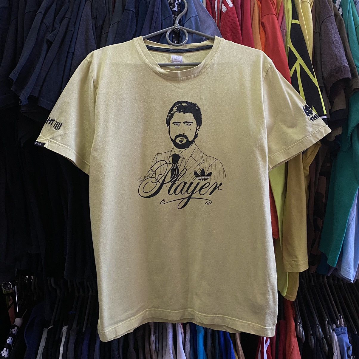 Adidas × Vintage Vintage Adidas Miller Player Big Face logo 90’s tee Size US M / EU 48-50 / 2 - 1 Thumbnail