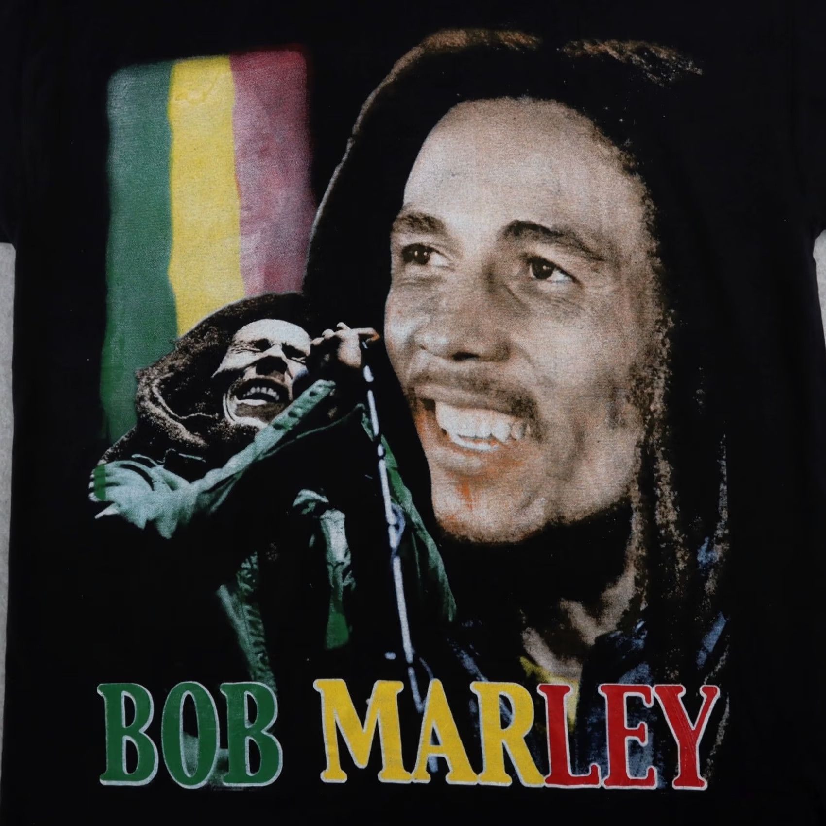 Vintage DEMENTED ROCK Bob Marley Mens T-Shirt XL Black Double Sided Print in Black DEMENTES RARE Shirt Mens XL Black Music 90s Size US XL / EU 56 / 4 - 2 Thumbnail