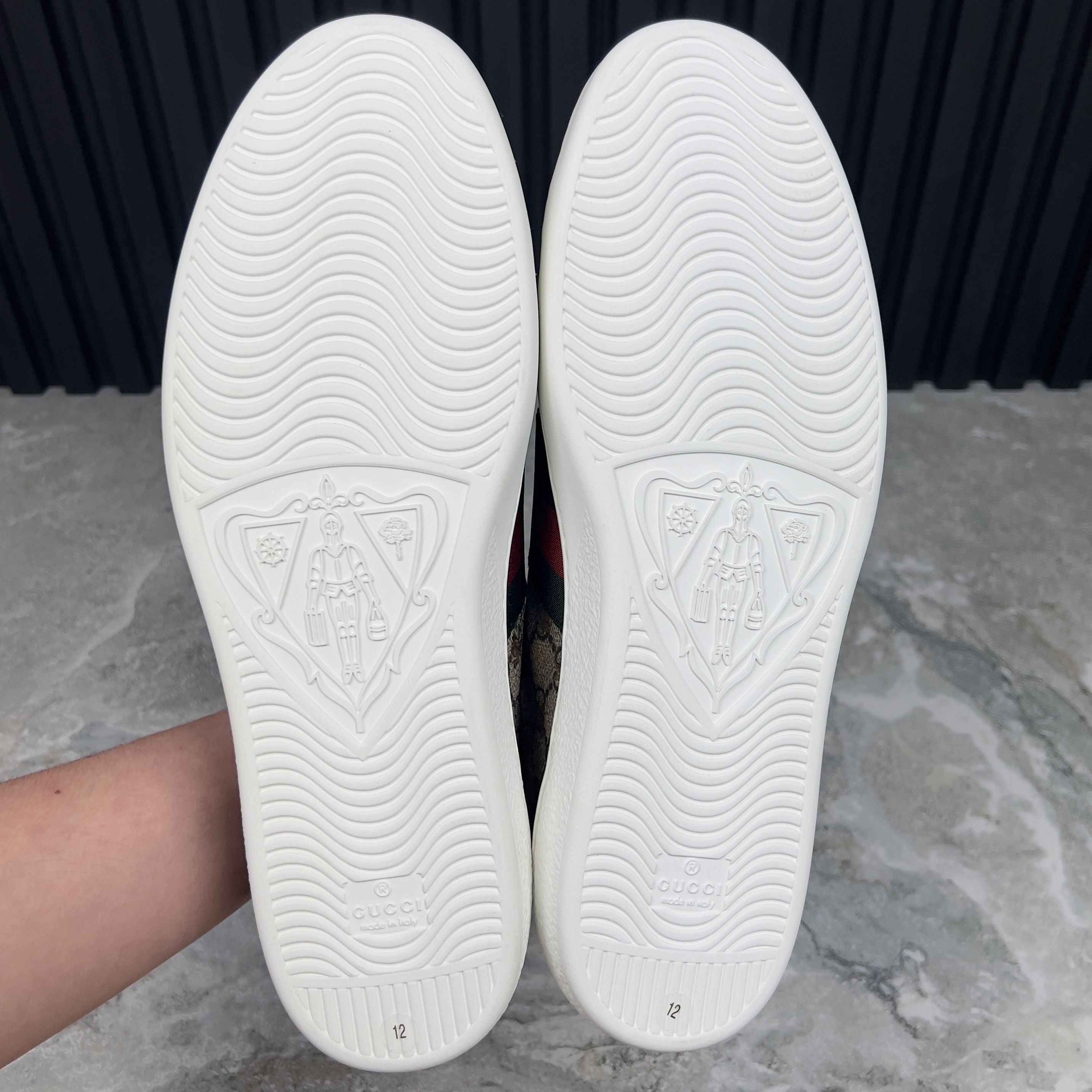 Gucci NEW Gucci ACE GG Bees Supreme Canvas Python Sneakers Leather Size US 12.5 / EU 45-46 - 8 Thumbnail