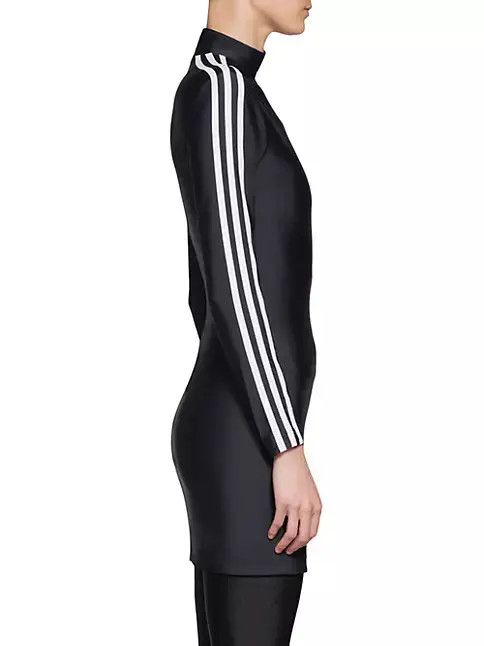 Adidas × Balenciaga o1w1db10824 Long Sleeve Mini Dress in Black/White Size L / US 10 / IT 46 - 5 Thumbnail