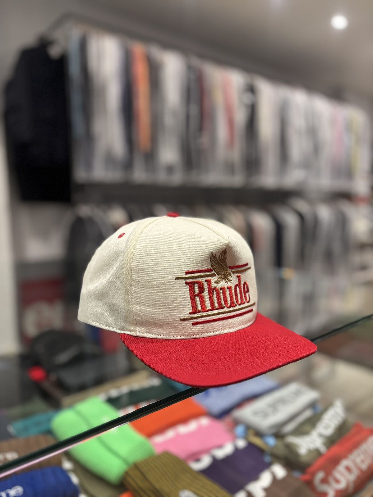 Rhude Rhude Rossa Logo Embroidered Cap Size ONE SIZE - 3 Thumbnail
