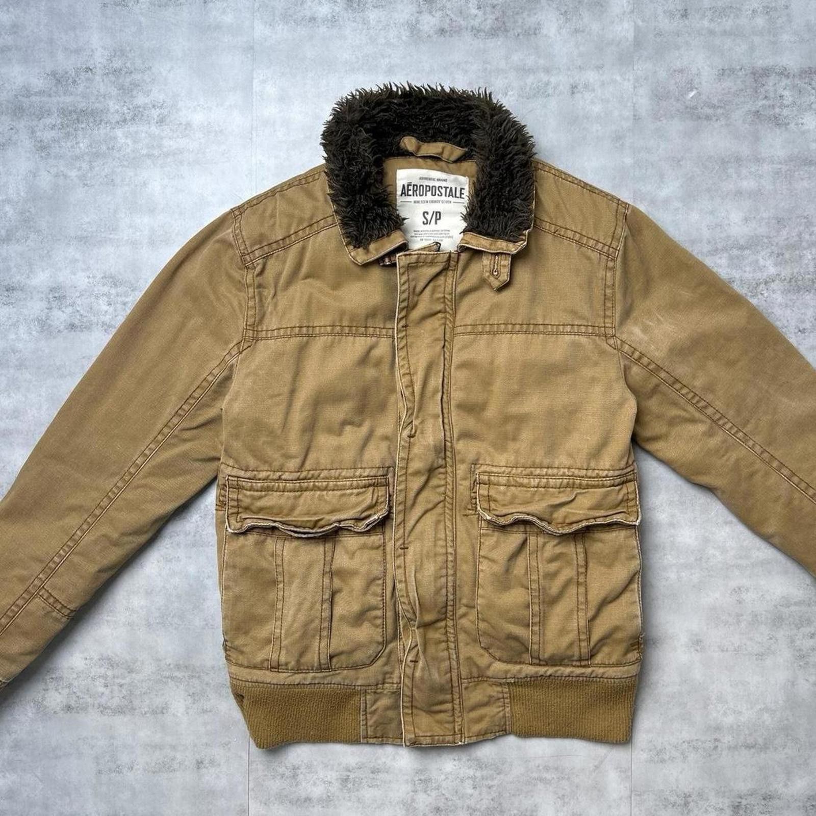 Aeropostale Y2K Aeropostale Fur trim collar jacket 00s bomber jacket Size US S / EU 44-46 / 1 - 1 Thumbnail