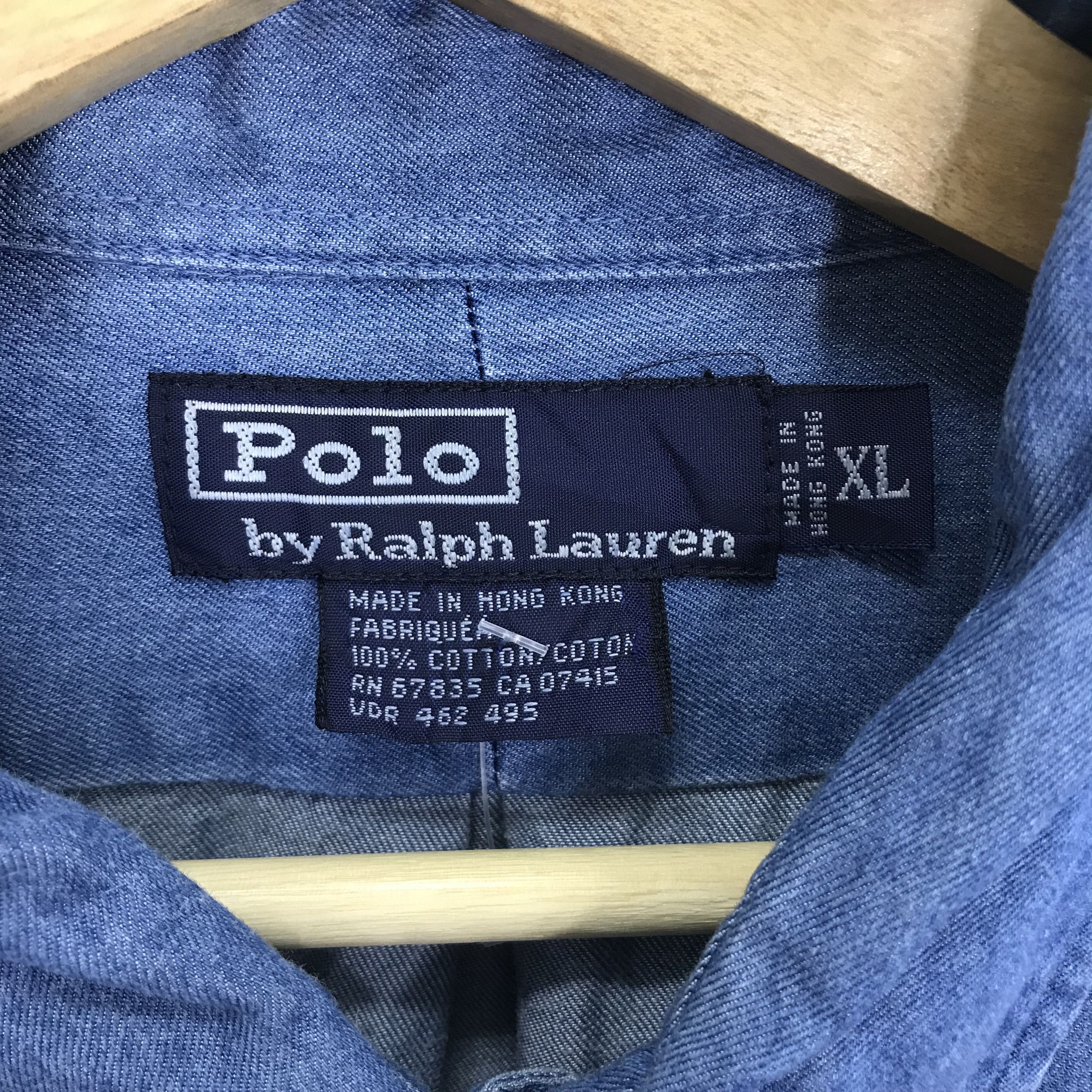 Polo Ralph Lauren Vintage 90s Polo Ralph Lauren Jeans Blue Shirt Size US XL / EU 56 / 4 - 7 Thumbnail