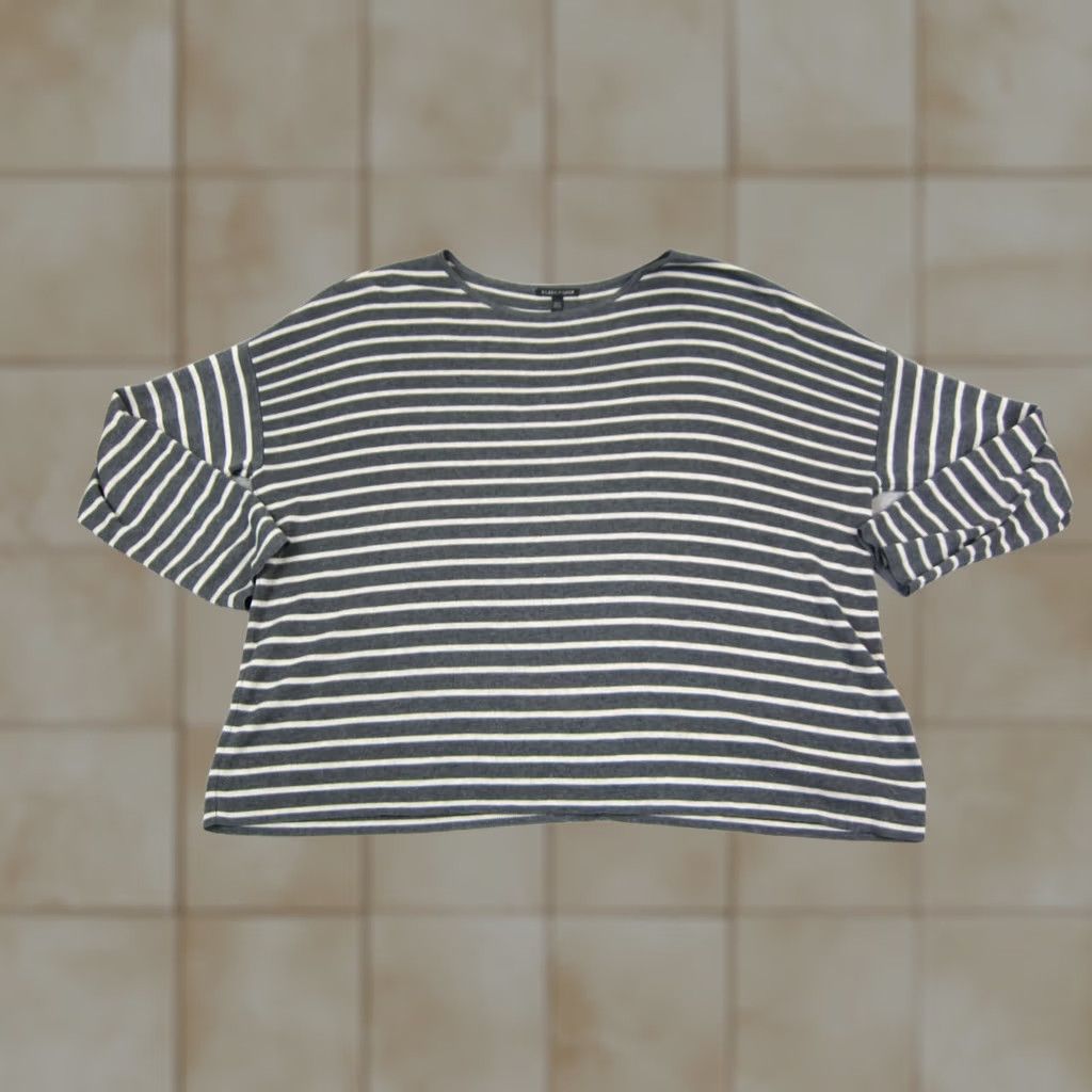 Eileen Fisher Eileen Fisher Sweater Women XL Gray White Striped Wool Blend Knit Size XL / US 12-14 / IT 48-50 - 1 Thumbnail