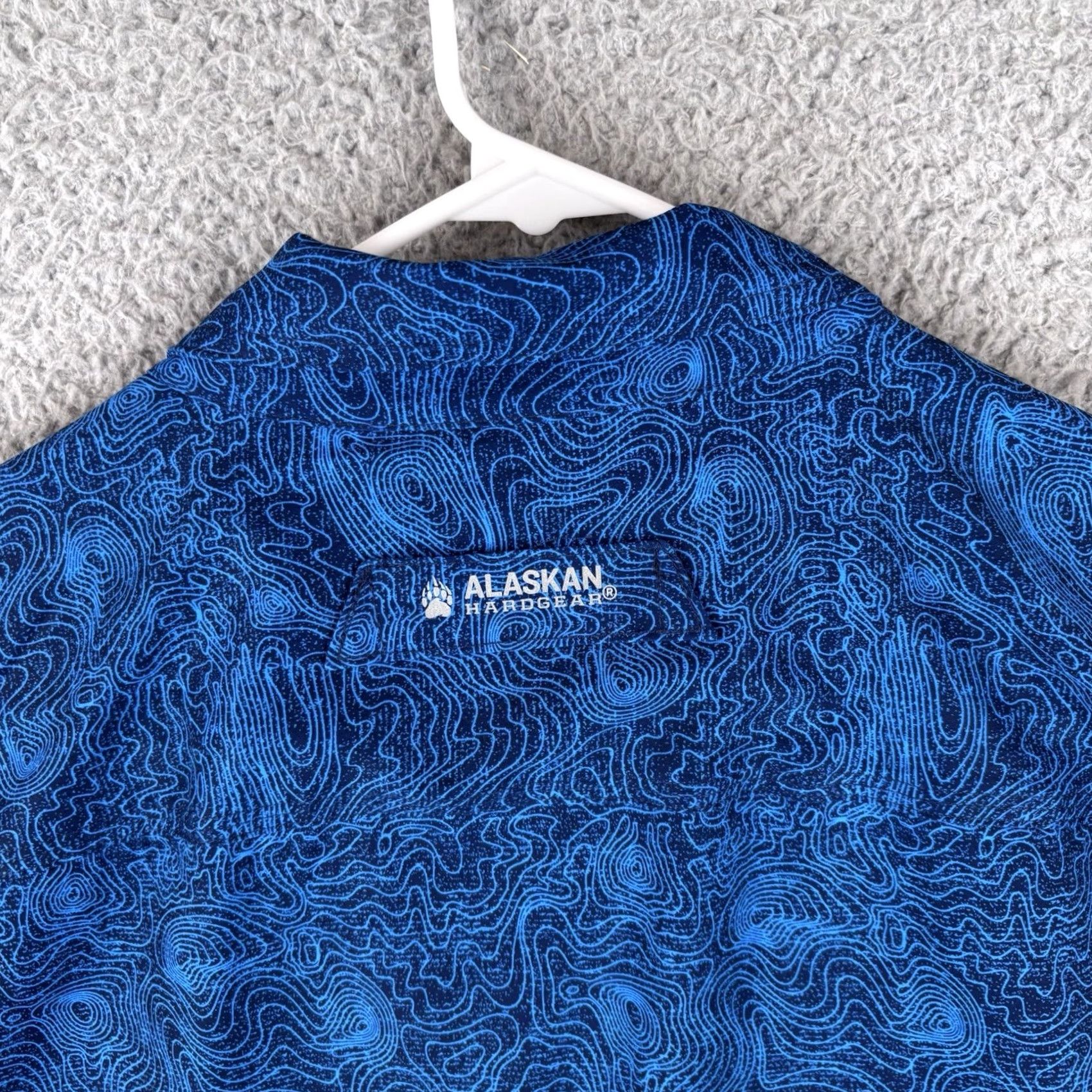 Gloverall Alaskan Hardgear Shirt Mens XL Blue Paisley All Over Print Short Sleeve Size US XL / EU 56 / 4 - 6 Thumbnail