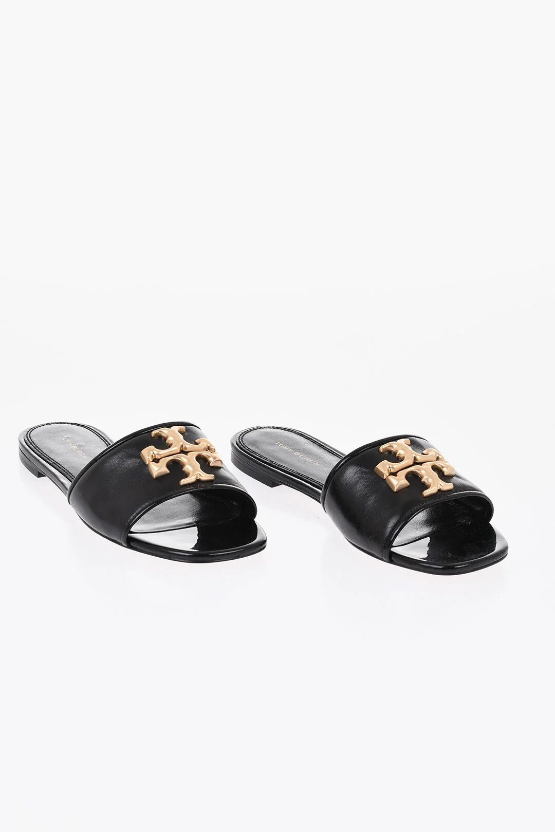 Tory Burch og1mm0426 Leather Slides in Black Size US 8 / IT 38 - 3 Thumbnail