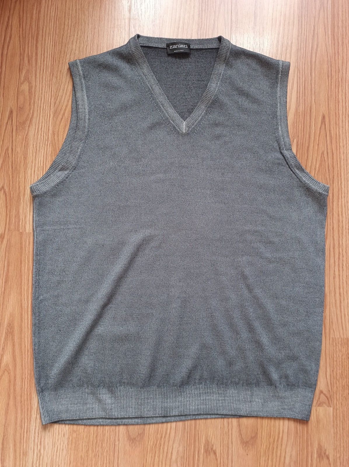 Zanieri Zanieri Lana Wool Grey Mens Vest Size XL Size US XL / EU 56 / 4 - 4 Thumbnail