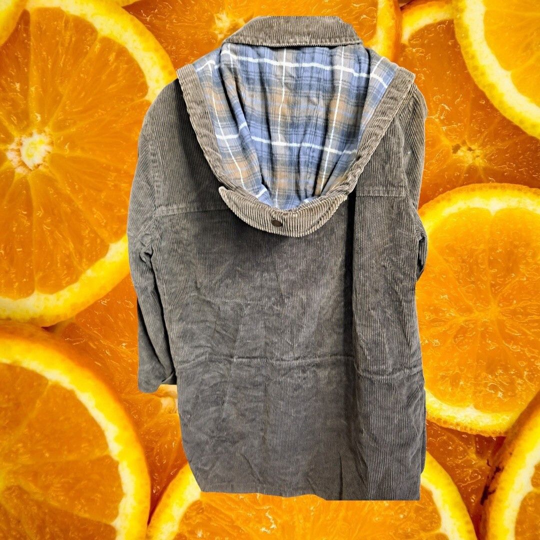 Calvin Klein Sport Corduroy Barn Chore Coat Jacket Hooded Ut