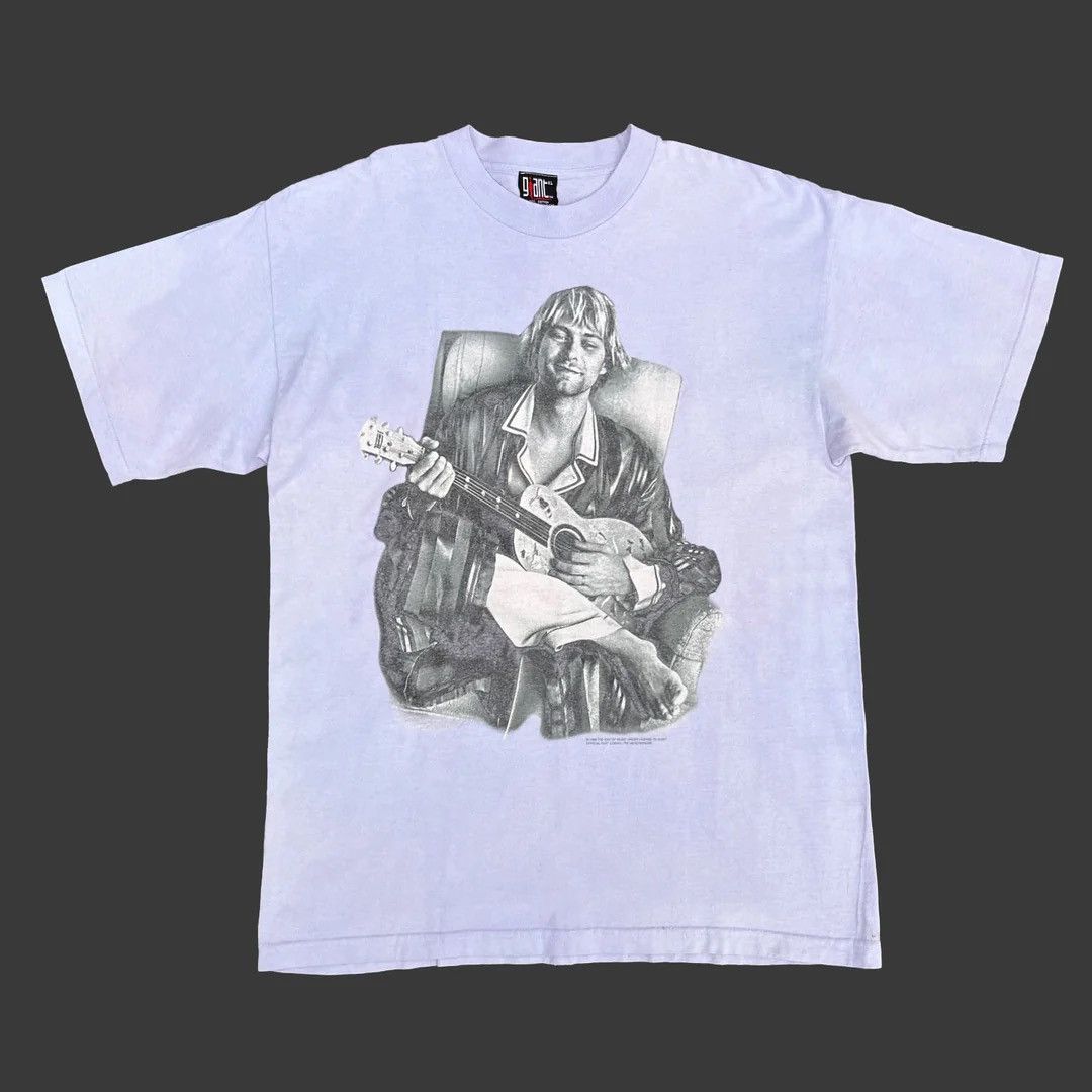 ふじ90s giant XL  Cobain T-shirt Nirvana Kurt Cobain 1998 90s Vintage Giant Band T-Shirt