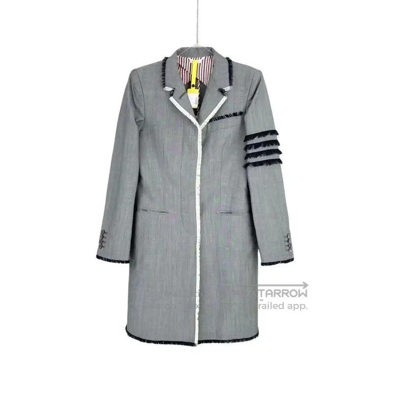 Thom Browne Thom Browne Gray Wool Women's Coat . Size XXS / US 00 / IT 34 - 1 Thumbnail