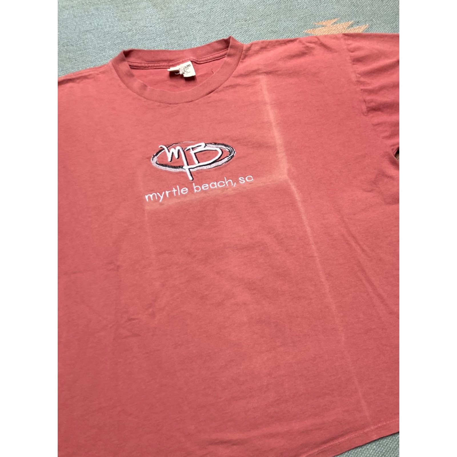 Vintage VINTAGE Myrtle Beach South Carolina T-Shirt Embroidered USA XL Men Pink Carolina Shirt Size US XL / EU 56 / 4 - 3 Thumbnail