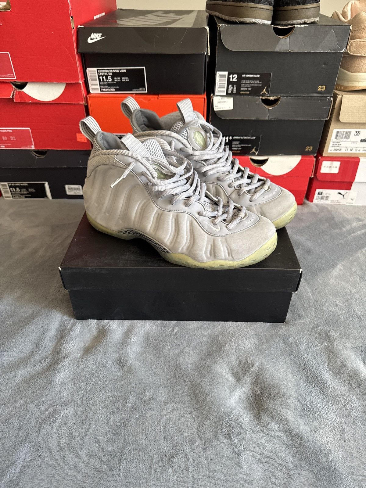Nike Nike Air Foamposite PRM ‘Wolf Grey’ Size US 11.5 / EU 44-45 - 1 Thumbnail