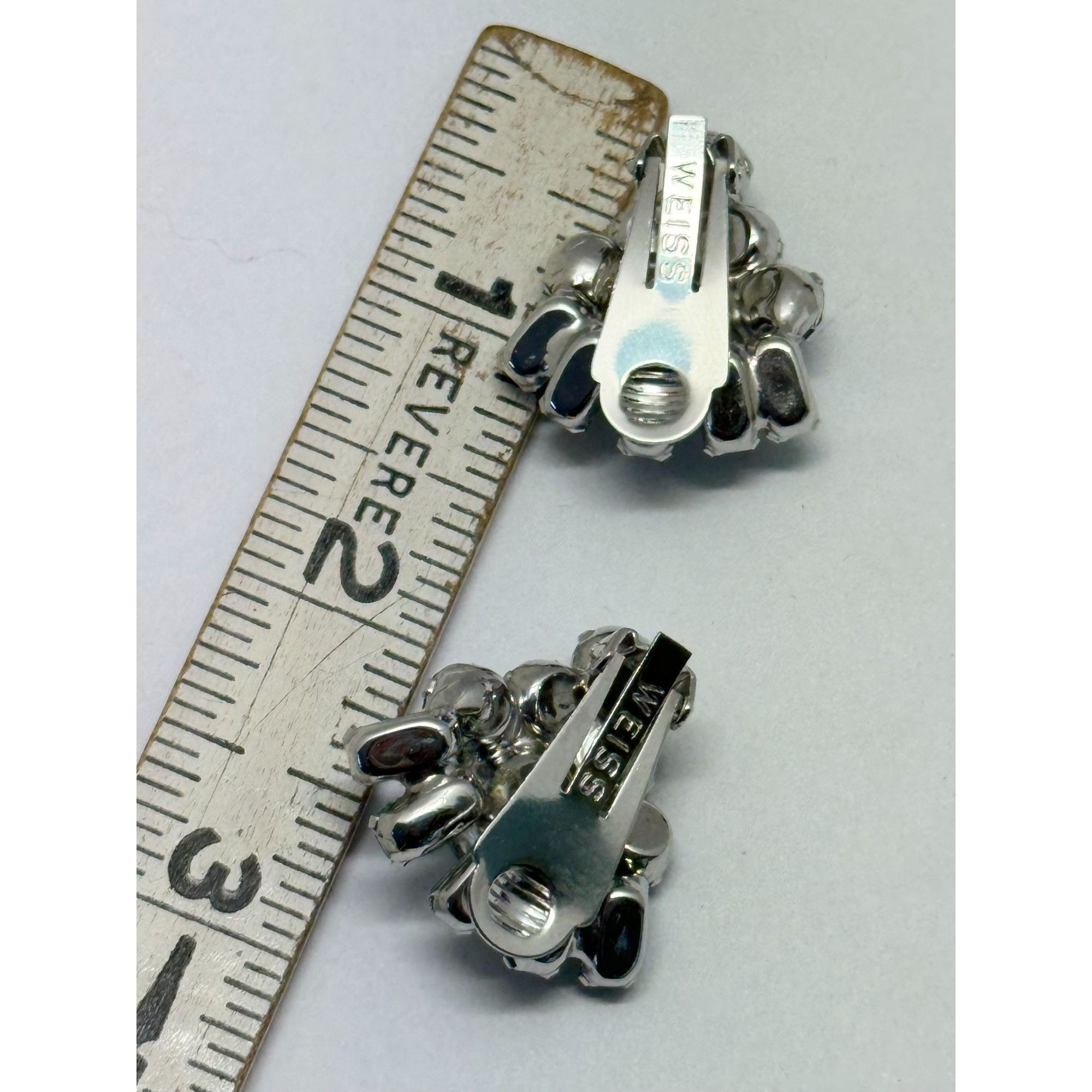 Vintage Vintage Weiss glass Rhinestone earrings Size ONE SIZE - 6 Thumbnail