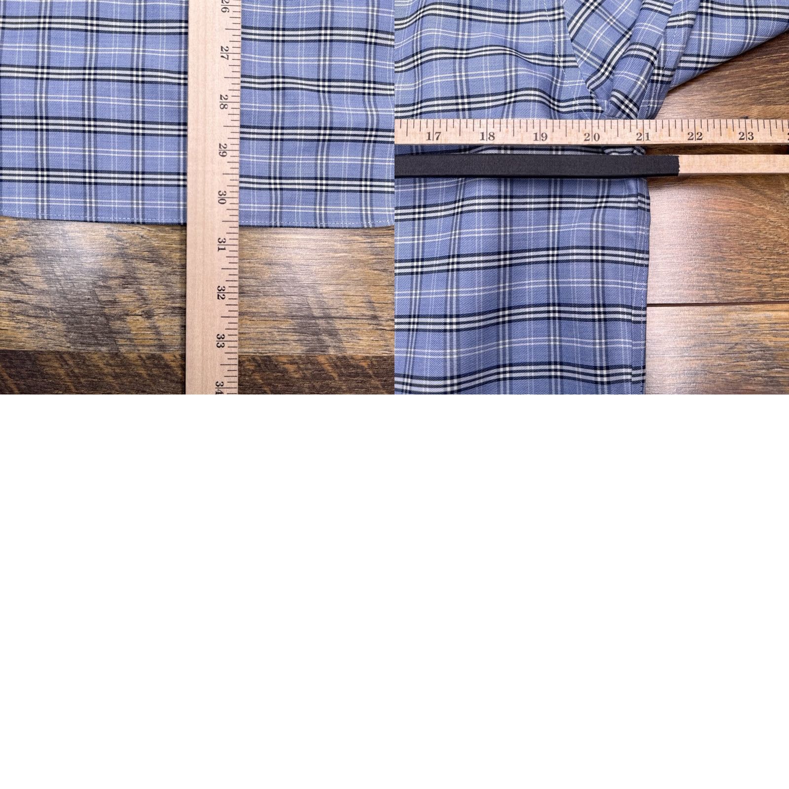 Banana Republic Banana Republic Shirt Mens M Blue Plaid Slim Fit Button-Up Long Sleeve Casual Workwear Size US M / EU 48-50 / 2 - 9 Thumbnail