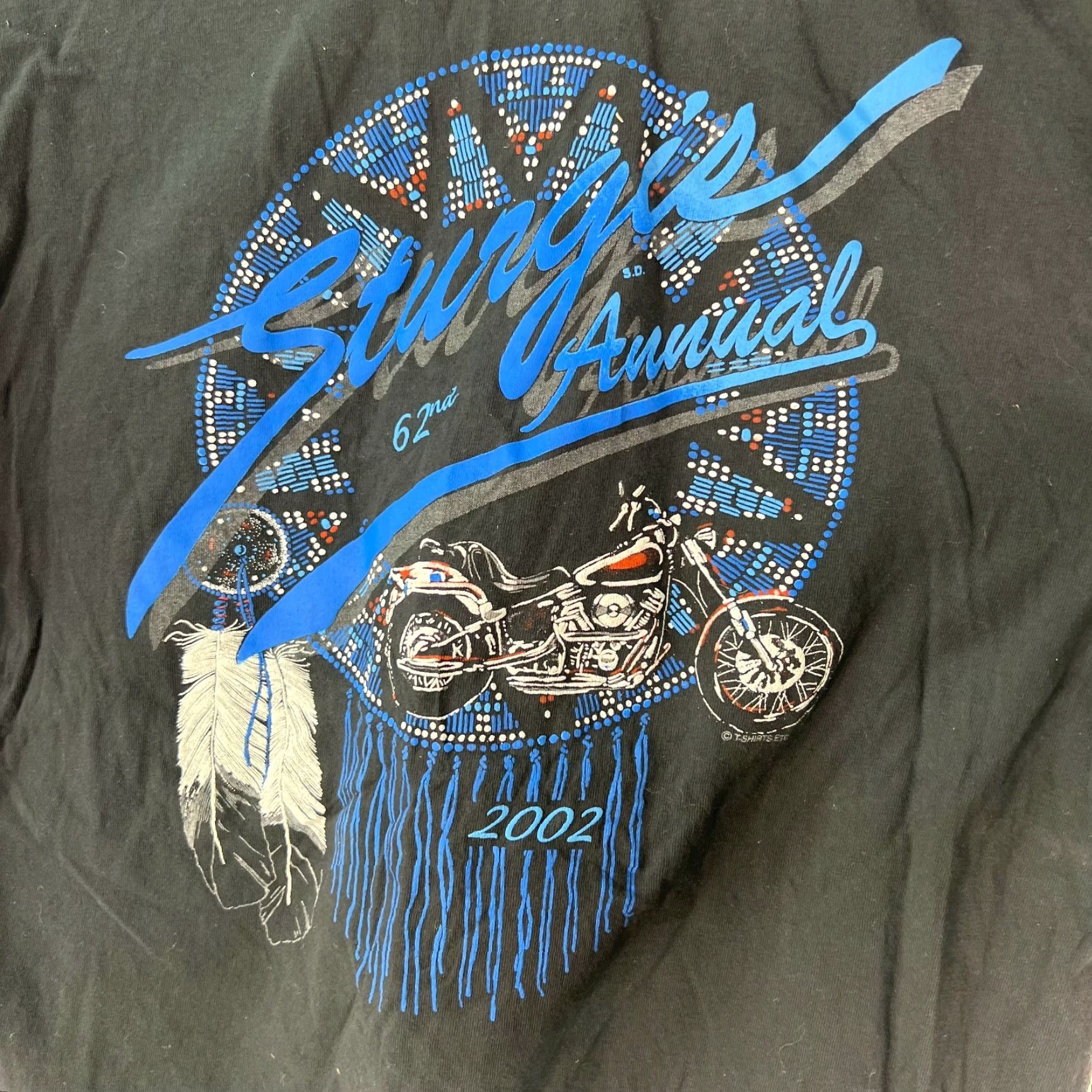 Gildan VINTAGE 2002 Sturgis Motorcycle Rally 62nd Annual Black T Shirt Gildan Mens L Short Sleeve Graphic Print Size US L / EU 52-54 / 3 - 4 Thumbnail