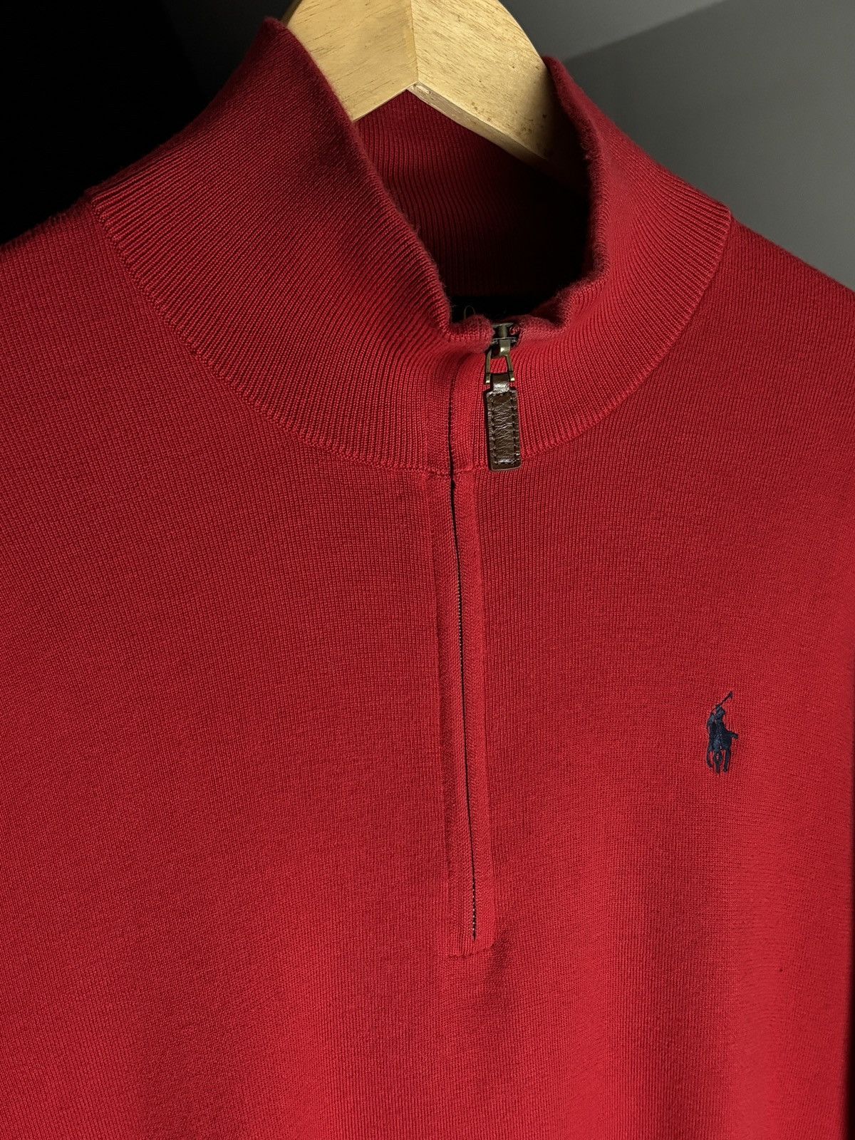 Polo Ralph Lauren Polo Ralph Lauren Pima Cotton Half Zip Sweater Size US L / EU 52-54 / 3 - 3 Thumbnail