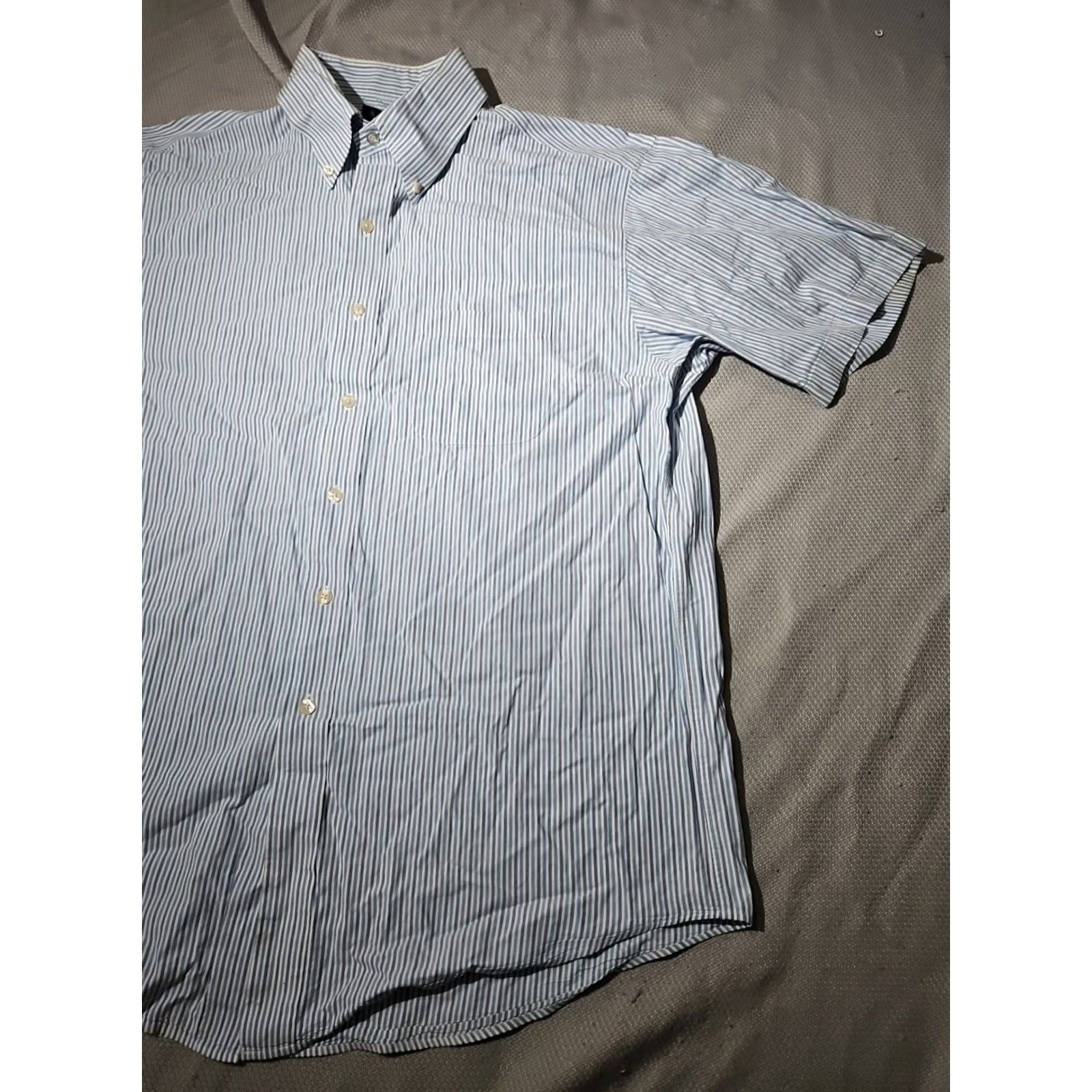 Brooks Brothers Brooks Brothers Shirt Mens Large Blue Striped Button Oxford Casual Preppy Luxury Oxford Shirt Size US L / EU 52-54 / 3 - 7 Thumbnail