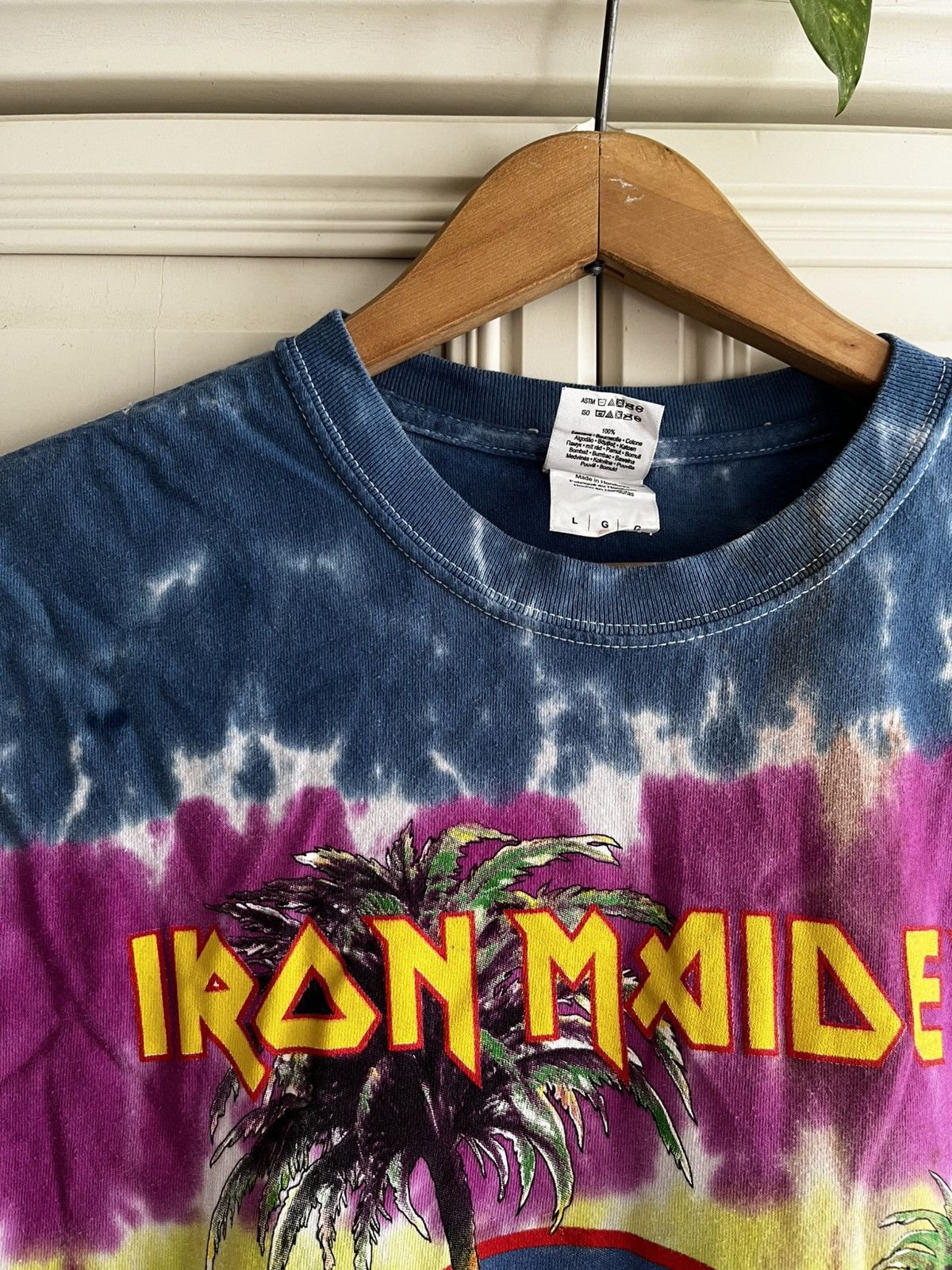 Iron Maiden Vintage Style Iron Maiden Tie Dye Tee Shirt Size US L / EU 52-54 / 3 - 5 Thumbnail