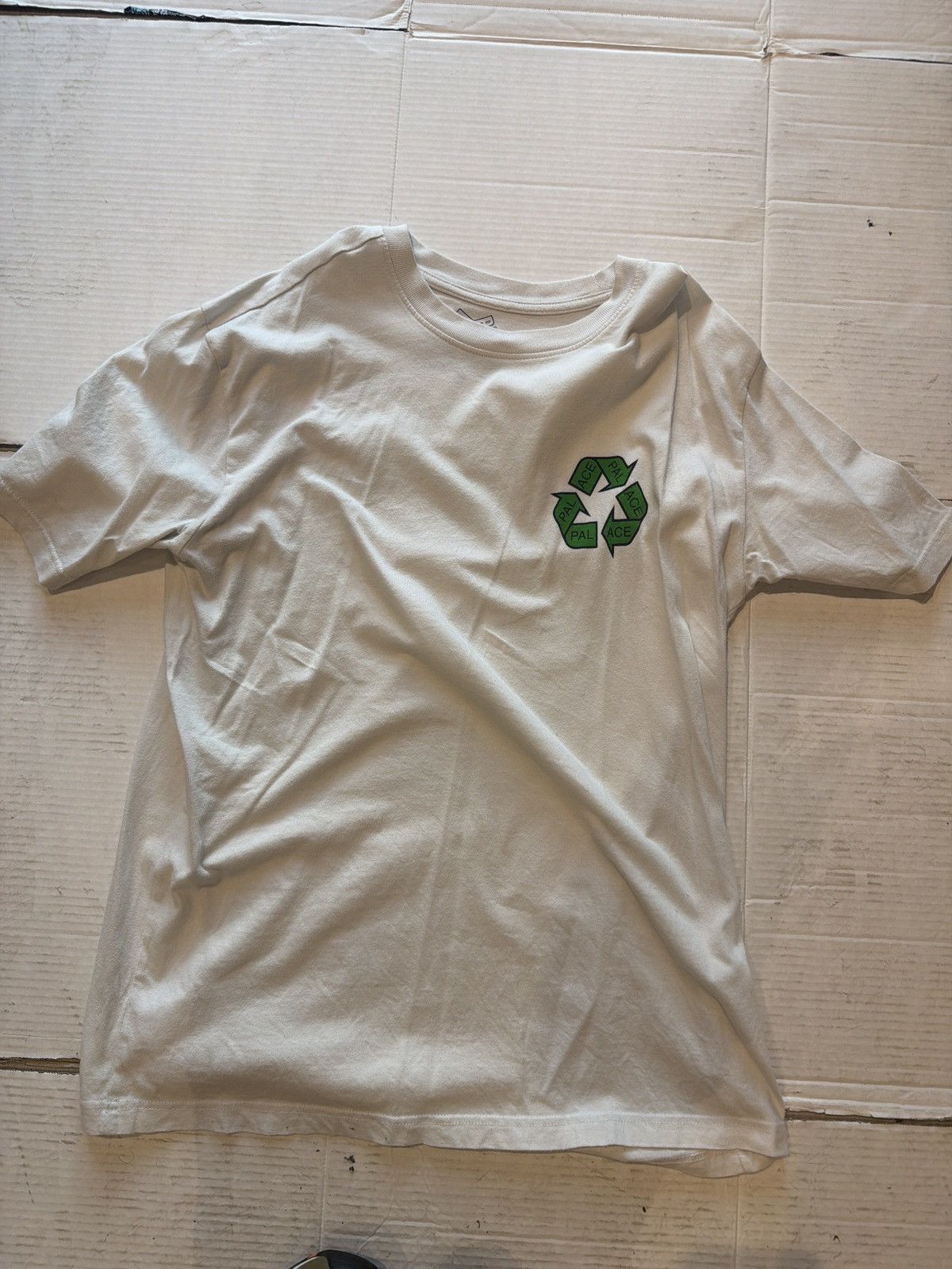 Palace Palace recycle logo t shirt white green Size US M / EU 48-50 / 2 - 1 Thumbnail
