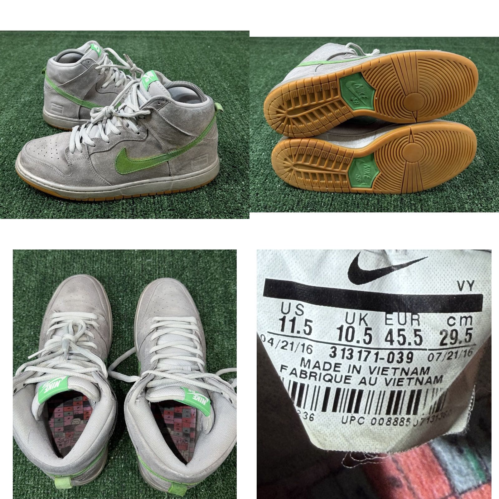Nike Nike Dunk SB High Pro Silver Box 2016 Sneaker 313171-039 Men Size 11.5 Size US 12 / EU 45 - 7 Thumbnail