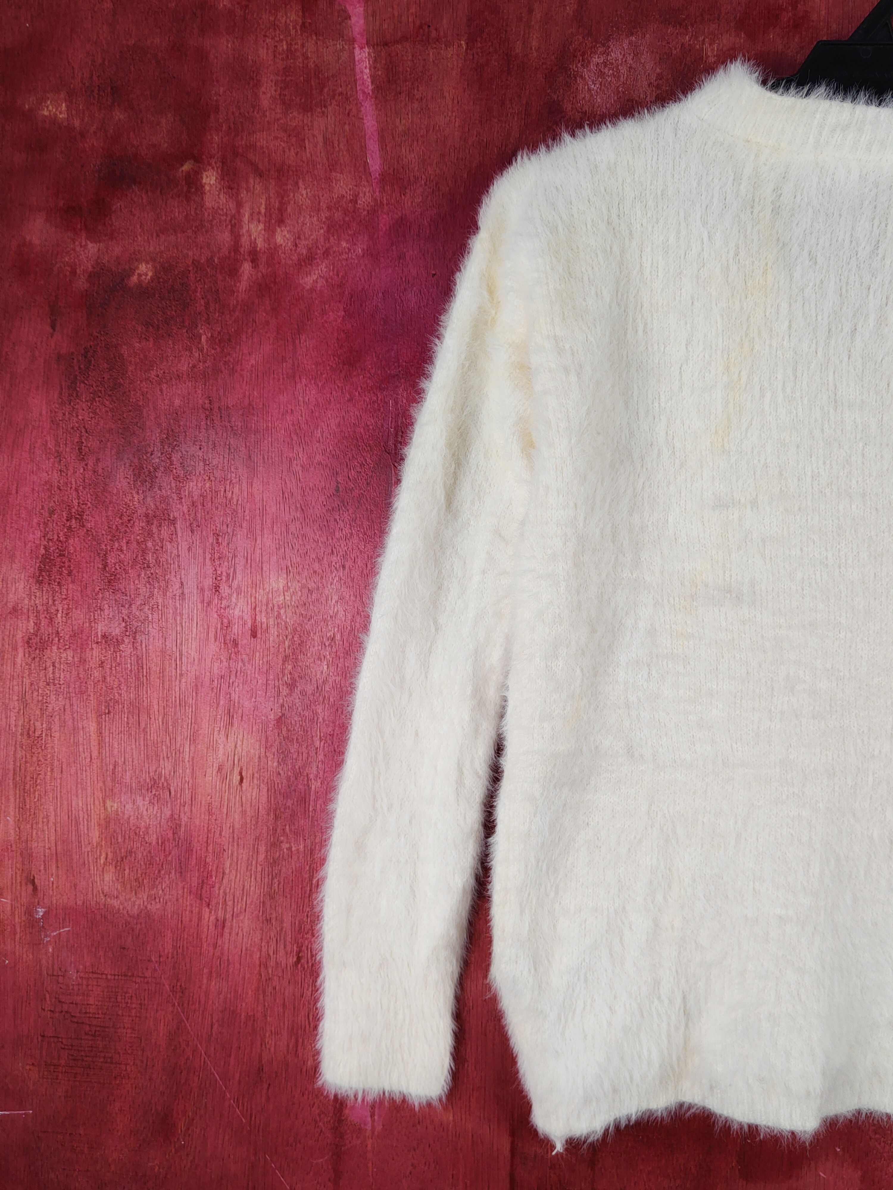 Homespun Knitwear × Japanese Brand R.L.O White Shag Shaggy Fur Mohair Knitwear #S1995 Size S / US 4 / IT 40 - 10 Thumbnail