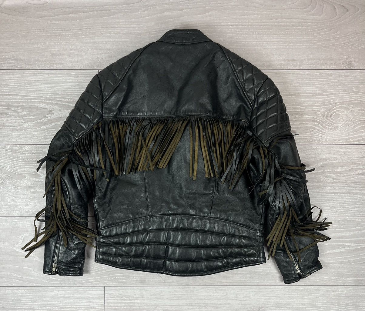 Genuine Leather Vintage Avante Garde Black Leather Biker Jacket L Size Size US L / EU 52-54 / 3 - 3 Thumbnail
