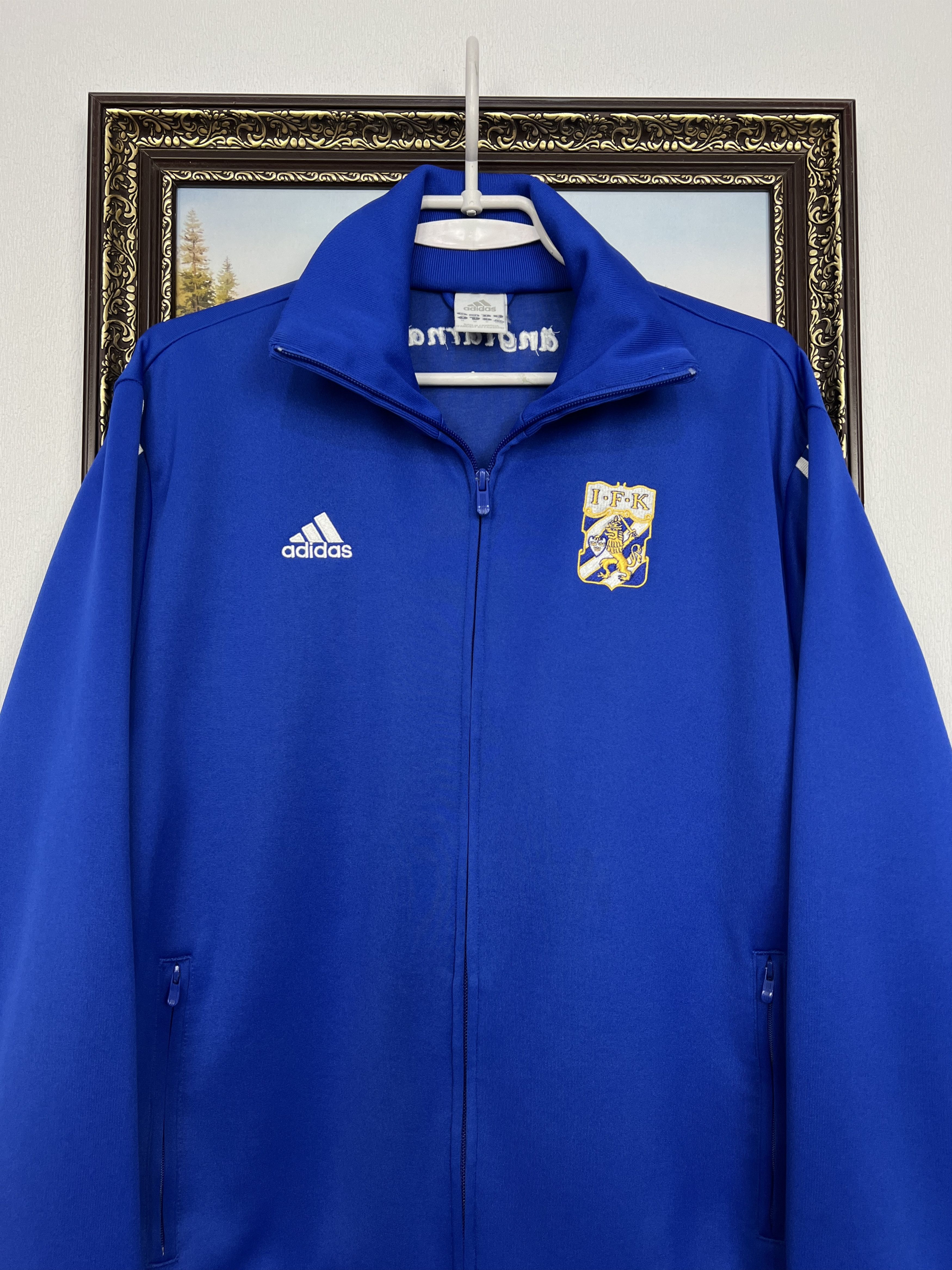 Adidas Vintage Adidas IFK Goteborg Football Jacket Soccer Blue Size US M / EU 48-50 / 2 - 2 Thumbnail