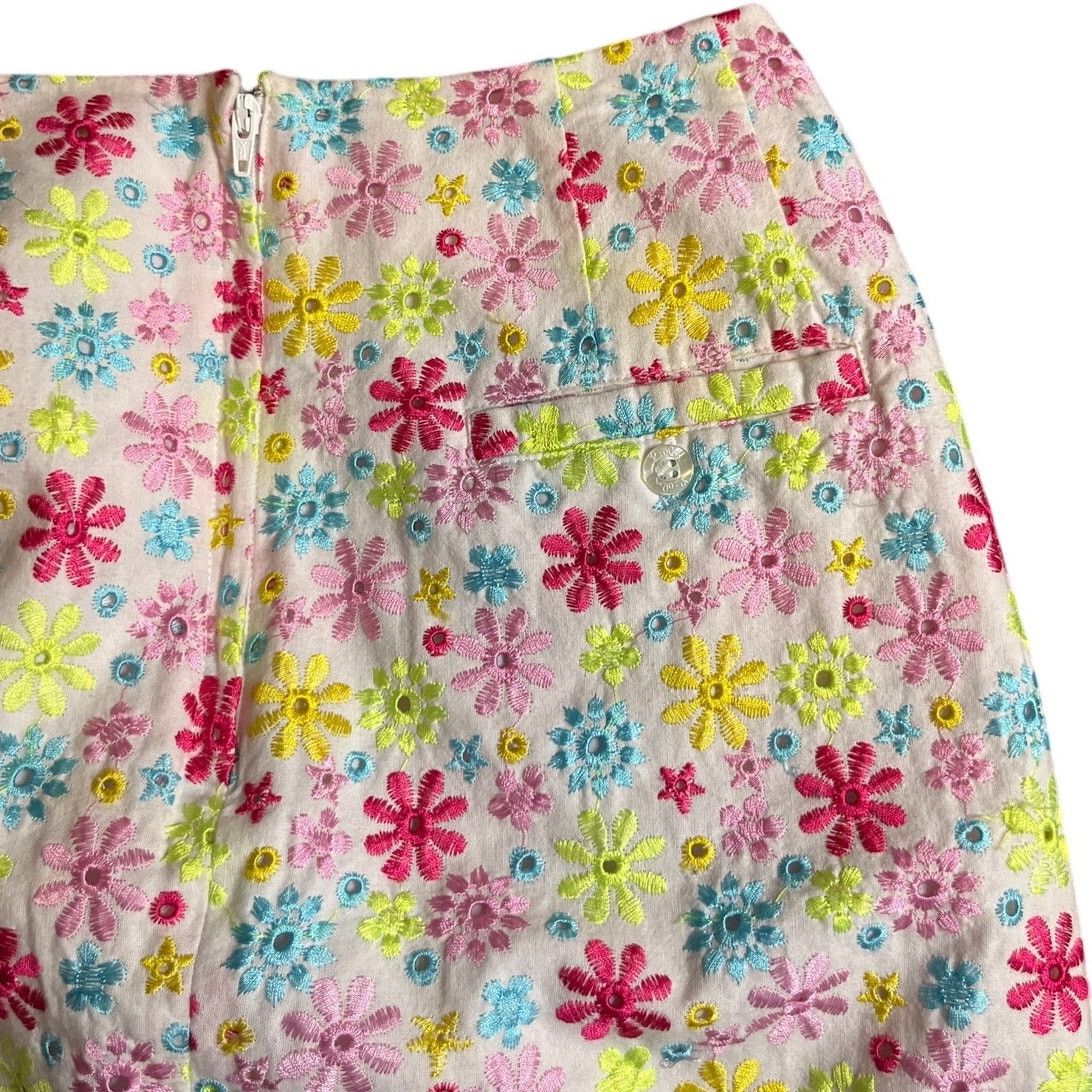Lilly Pulitzer Lilly Pulitzer MultiColor Floral Embroidered Mini Skirt Sz 2 Size 26" / US 2 / IT 38 - 3 Thumbnail