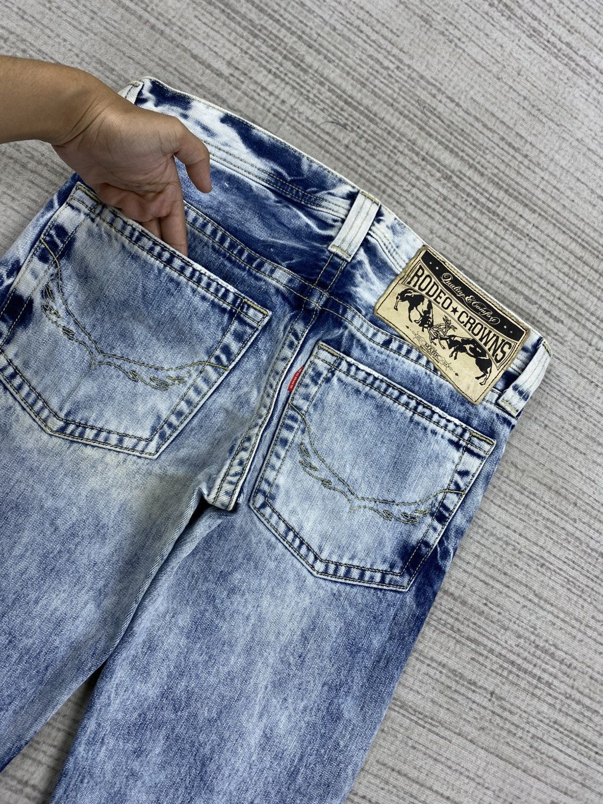 If Six Was Nine × Japanese Brand × Vintage Vintage Rodeo Crown Wash Blue Jeans Pants Size US 31 - 12 Thumbnail