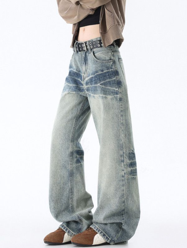 Vintage American high street men's distressed loose flared jeans Size US 32 / EU 48 - 3 Thumbnail