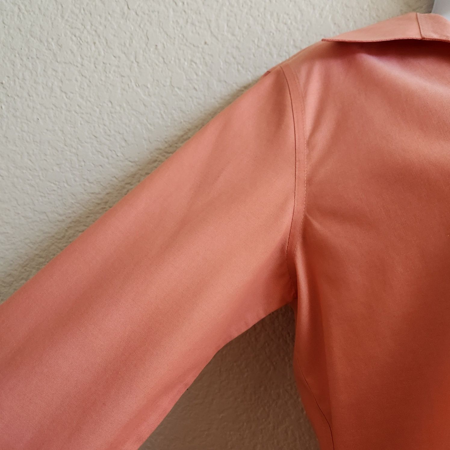 Coldwater Creek Coldwater Creek Orange Button Up Deep V Neck Dress Top Small Size S / US 4 / IT 40 - 2 Thumbnail