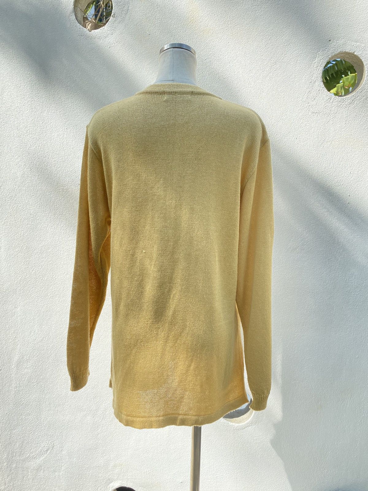 Vintage PALLS PYRA Yellow Knit Cardigan Size M / US 6-8 / IT 42-44 - 2 Thumbnail