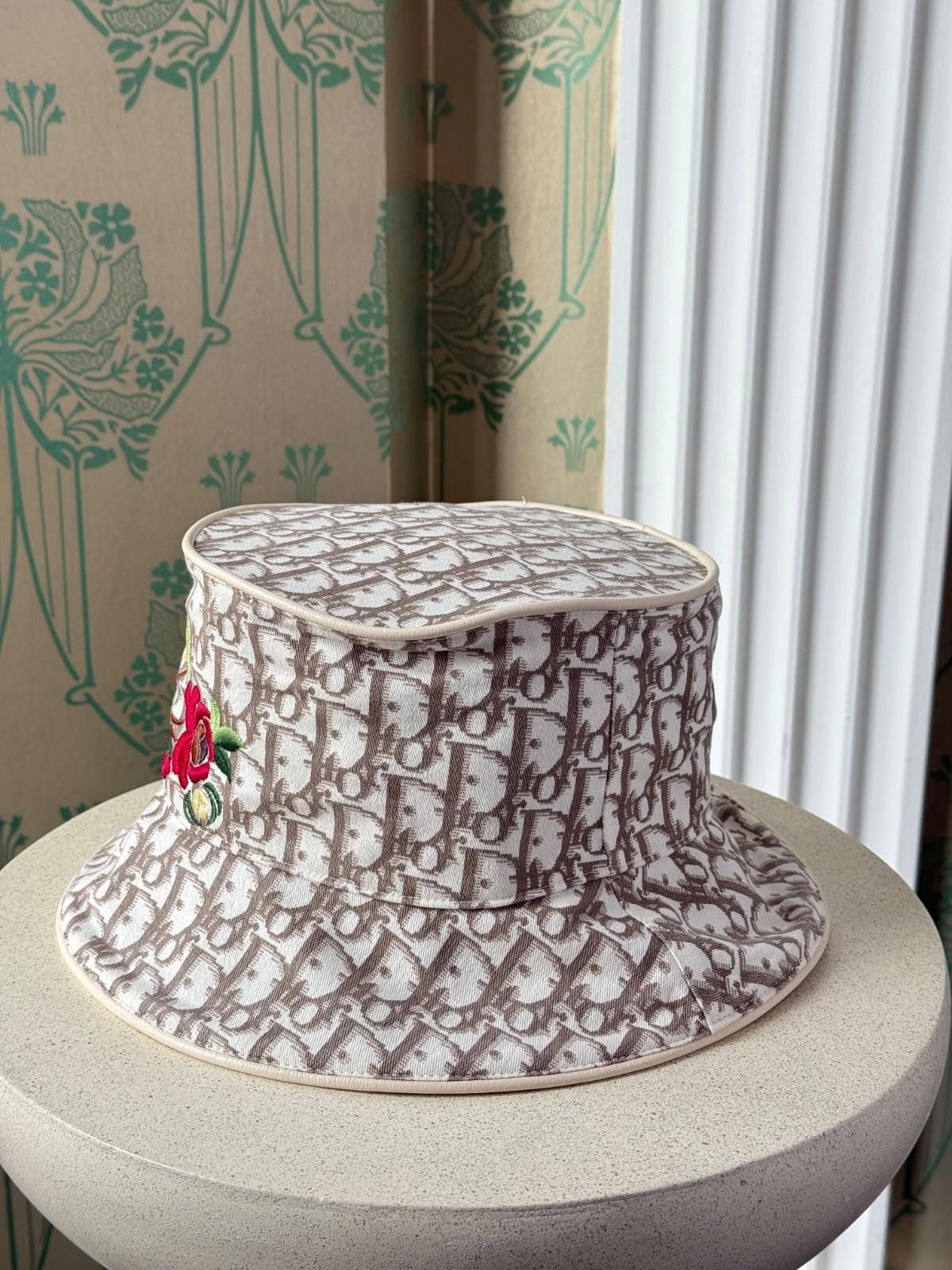 Dior Christian Dior by John Galliano Oblique Monogram Floral Hat Size ONE SIZE - 3 Thumbnail