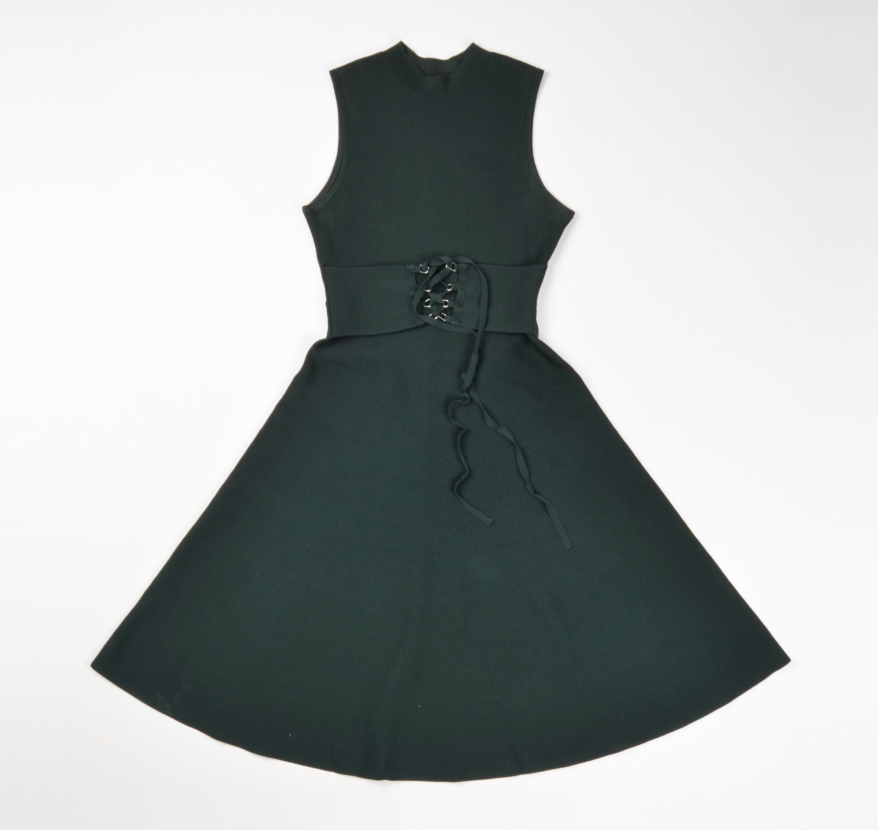 Maje Maje Green Sleeveless Belted Knee Length Dress Size S / US 4 / IT 40 - 4 Thumbnail