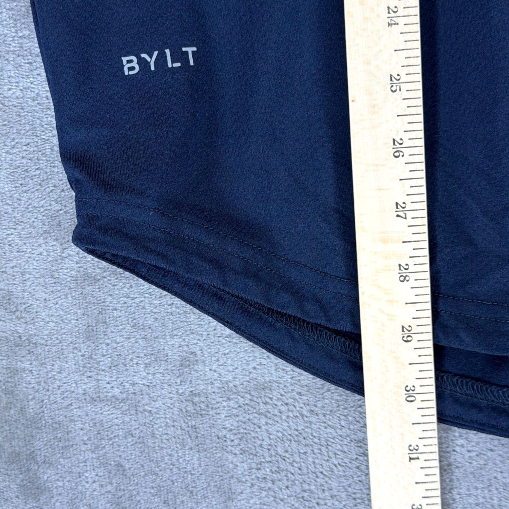 Vintage BYLT Premium Basics Polo Shirt Navy White Trim M Adult Blue Solid Drop-Cut SS Polo Short Sleeve Athletic Size US M / EU 48-50 / 2 - 6 Thumbnail