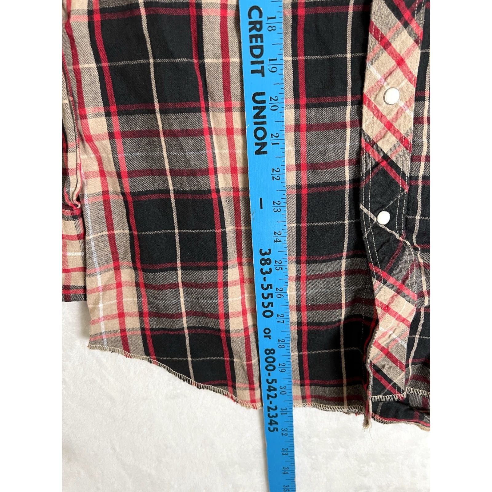 Wrangler VINTAGE Wrangler Plaid Pearl Snap Western Shirt Men’s XL 17 1/2 Black Tan Casual 90s Cowboy Western Men Size US XL / EU 56 / 4 - 4 Thumbnail