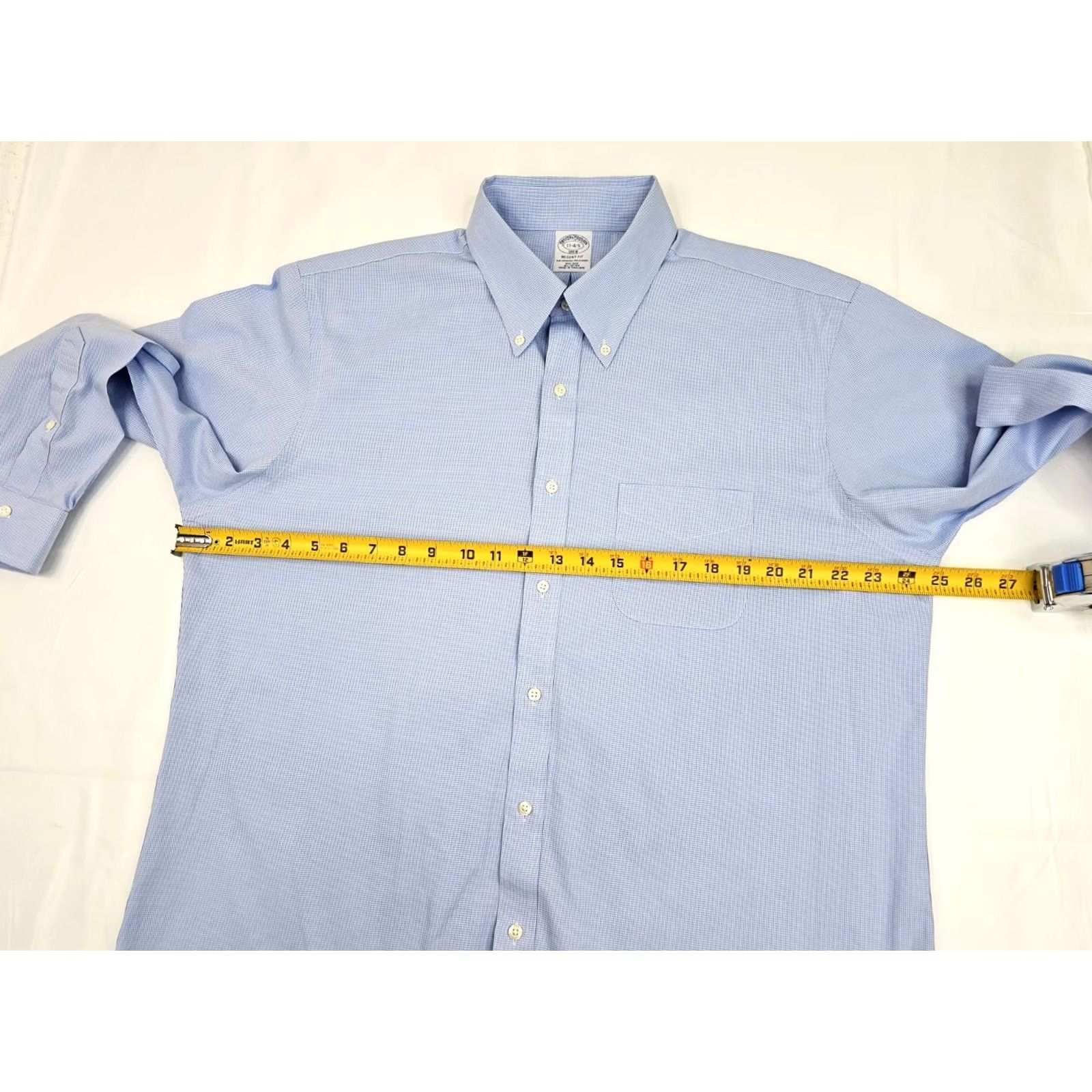 Brooks Brothers Brooks Brothers 1818 Regent Original Polo Shirt Men XL Blue Houndstooth Button-Up Size US XL / EU 56 / 4 - 7 Thumbnail