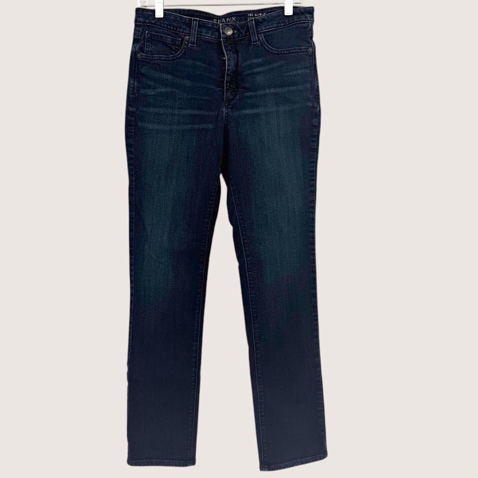Spanx Spanx Slim-X Straight Denim 31 Dark Wash Size 31" - 1 Thumbnail