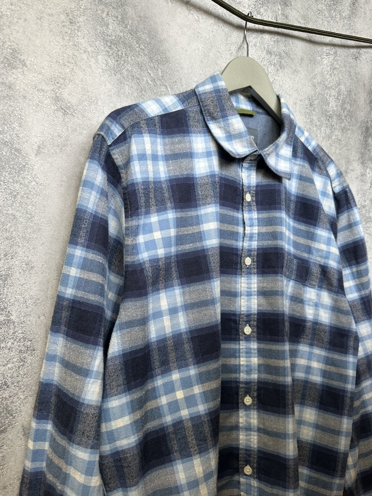 Oliver Sweeney Oliver Sweeney Censo Brushed Cotton Check Shirt Button Up Size US XL / EU 56 / 4 - 3 Thumbnail