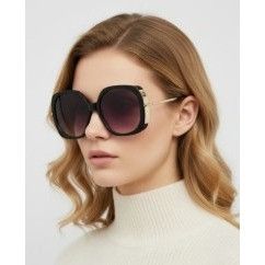 Max Mara Max Mara MALIBU9 MM0079 01B Sunglasses Black Butterfly Frame Size ONE SIZE - 2 Thumbnail