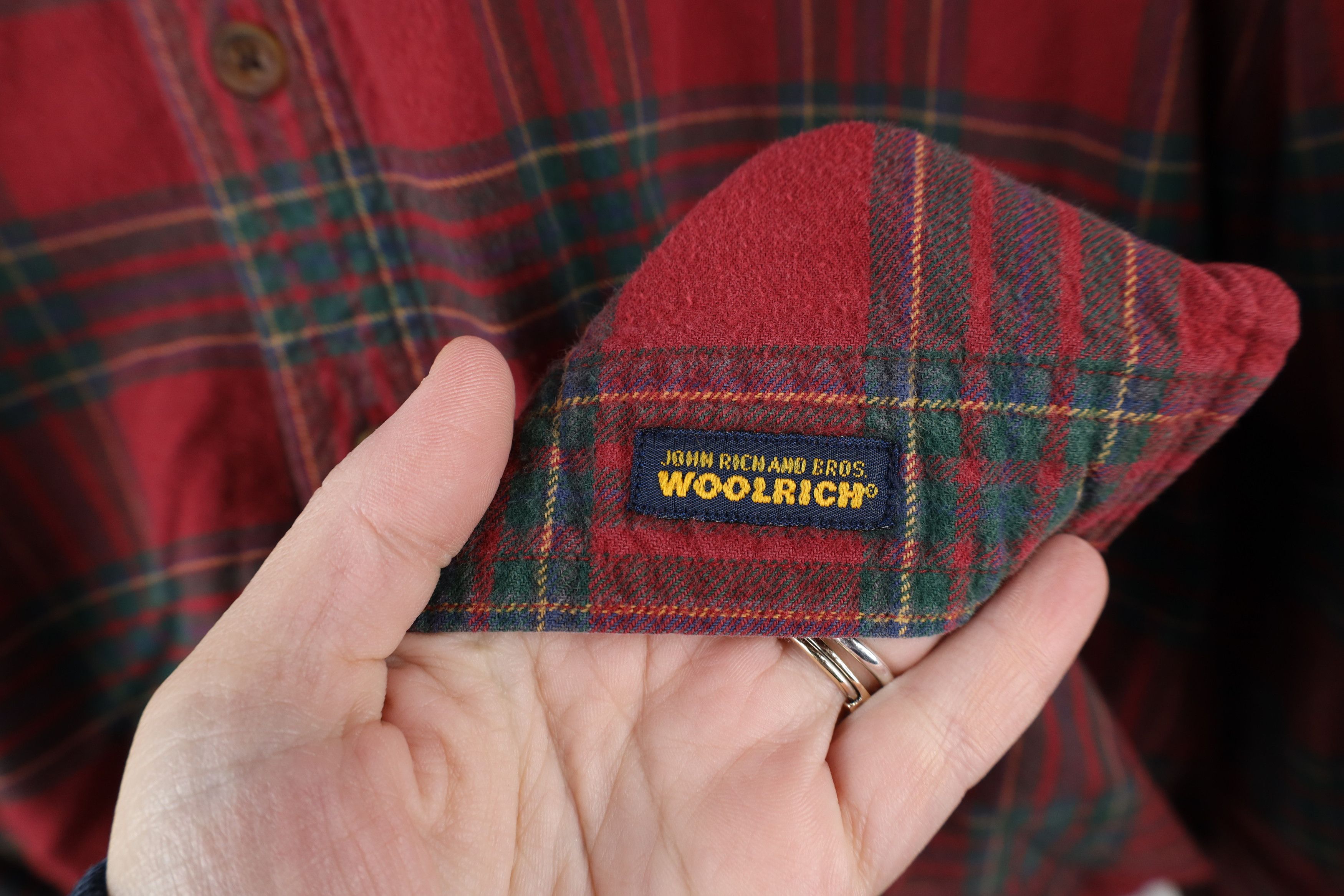 Vintage × Woolrich Woolen Mills Vintage 90s Woolrich Collared Button Down Shirt Plaid Size US L / EU 52-54 / 3 - 4 Thumbnail