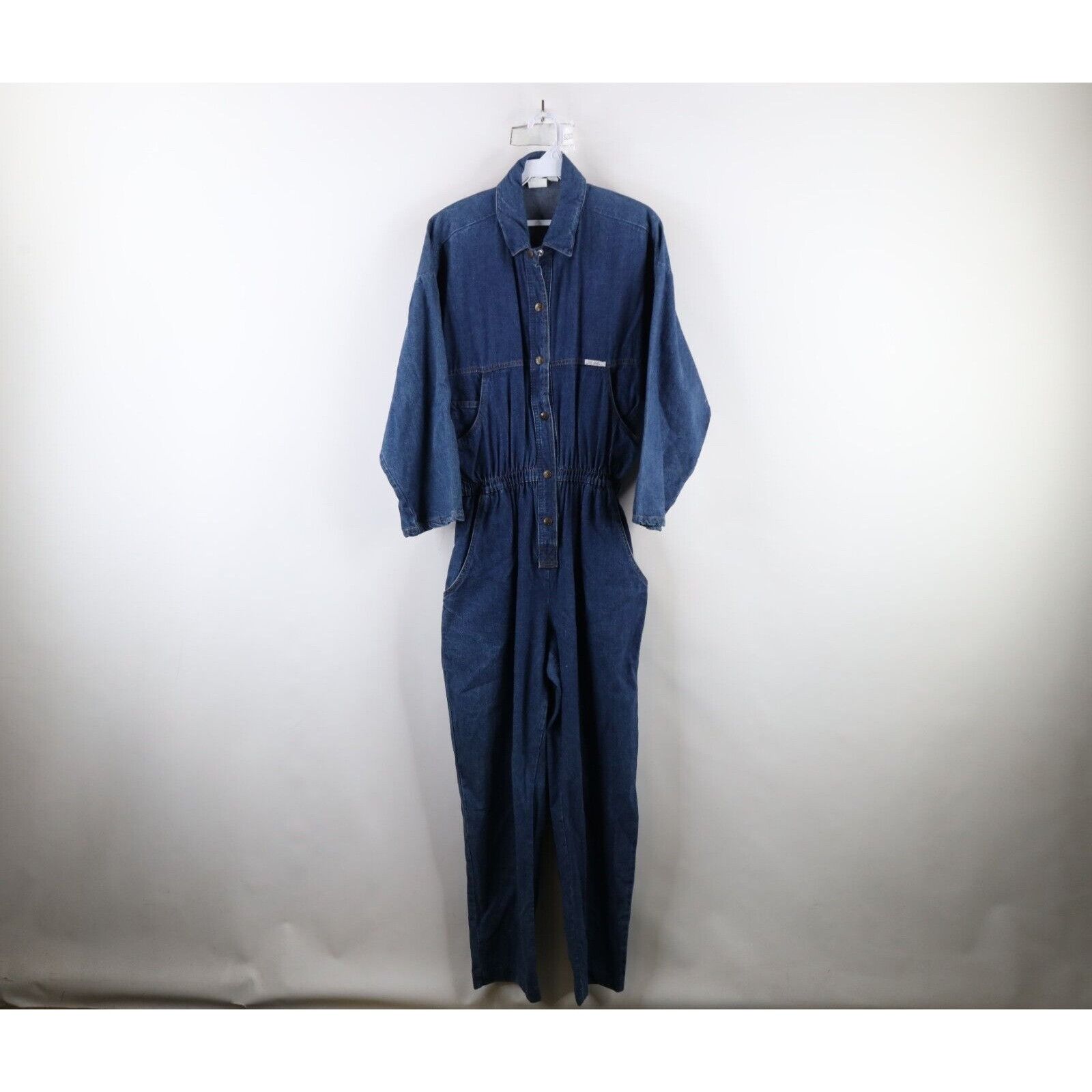 Vintage 70s 80s Streetwear Distressed Denim Jean Jumpsuit