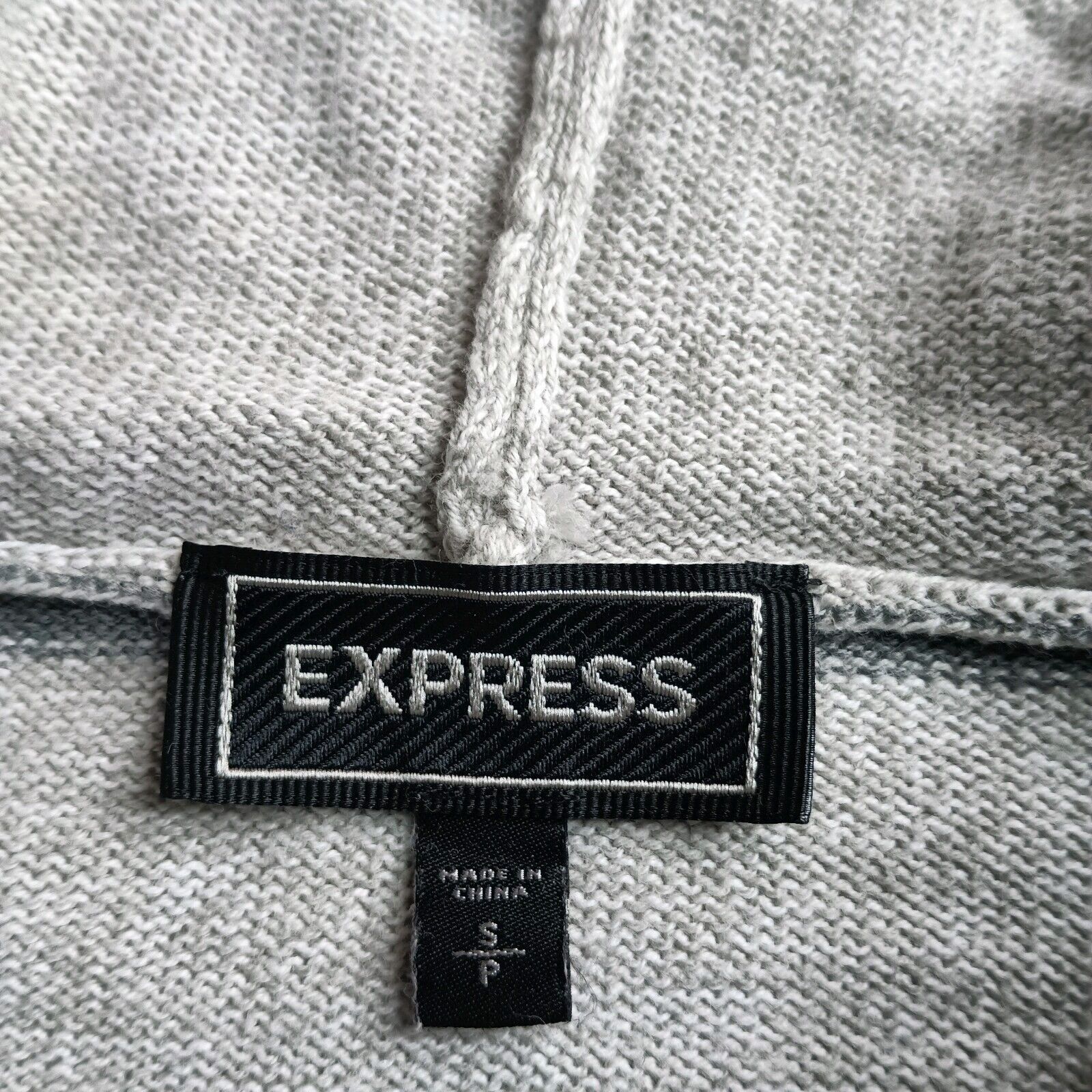 Express Express Pullover Hoodie Sweater Men's S Small Gray Striped Size US S / EU 44-46 / 1 - 4 Thumbnail