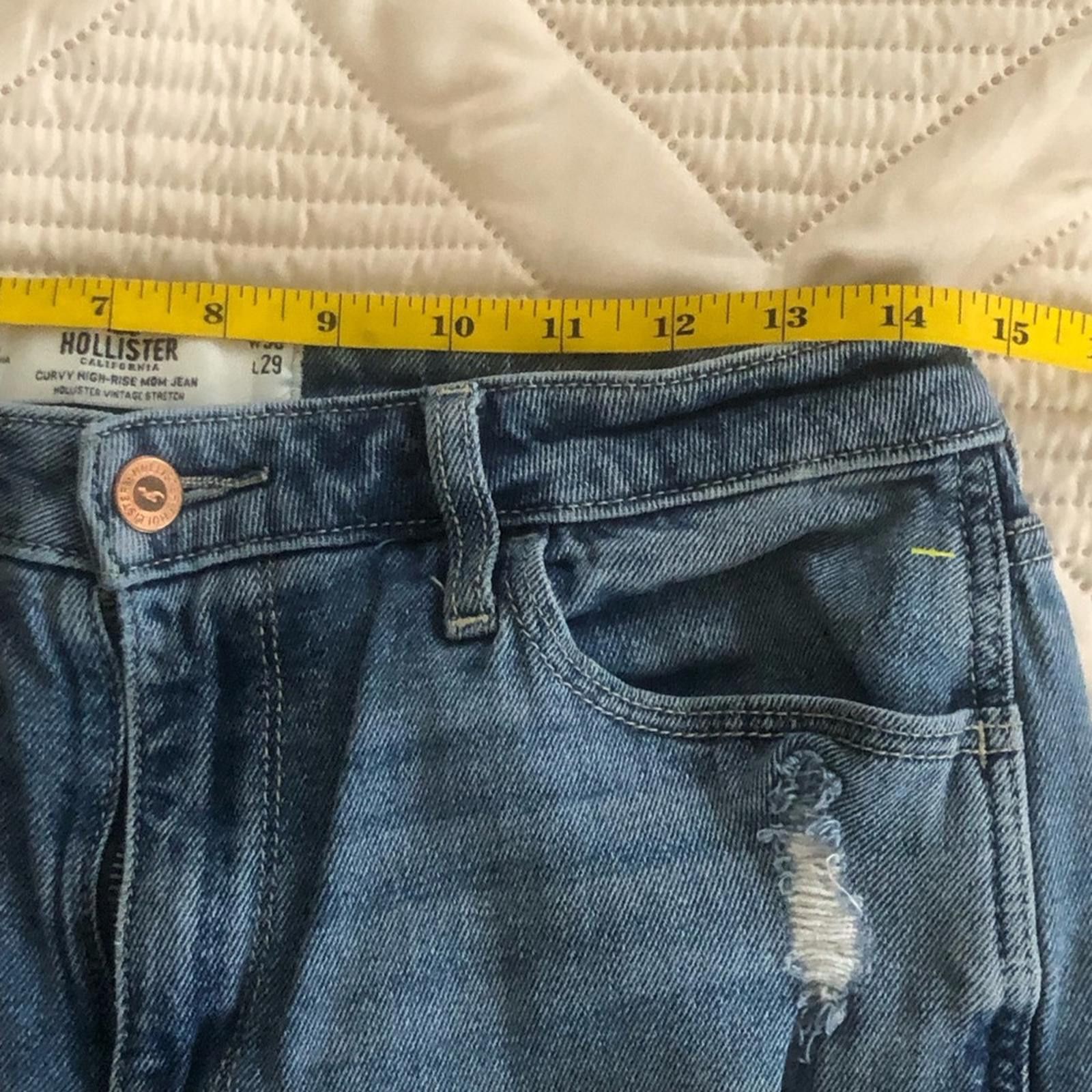 Other 11L Hollister High-Rise Mom Distressed Jeans Size 30" / US 8 / IT 44 - 6 Thumbnail