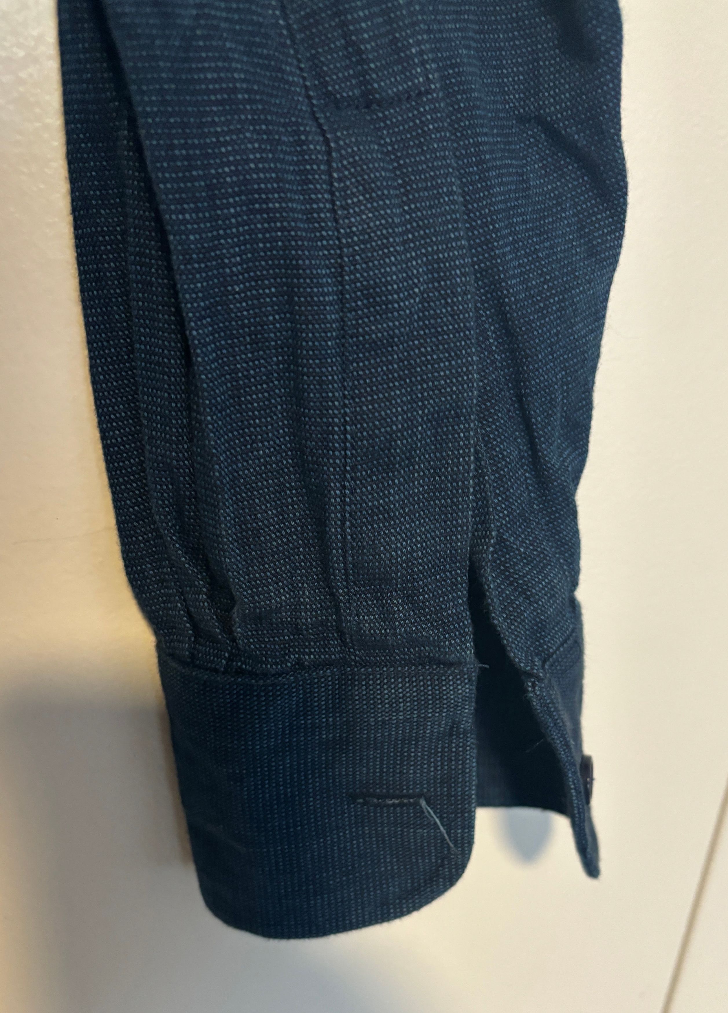 Naked & Famous Indigo Tie Dye Basketweave Long Sleeve Shirt - Small Size US S / EU 44-46 / 1 - 5 Thumbnail