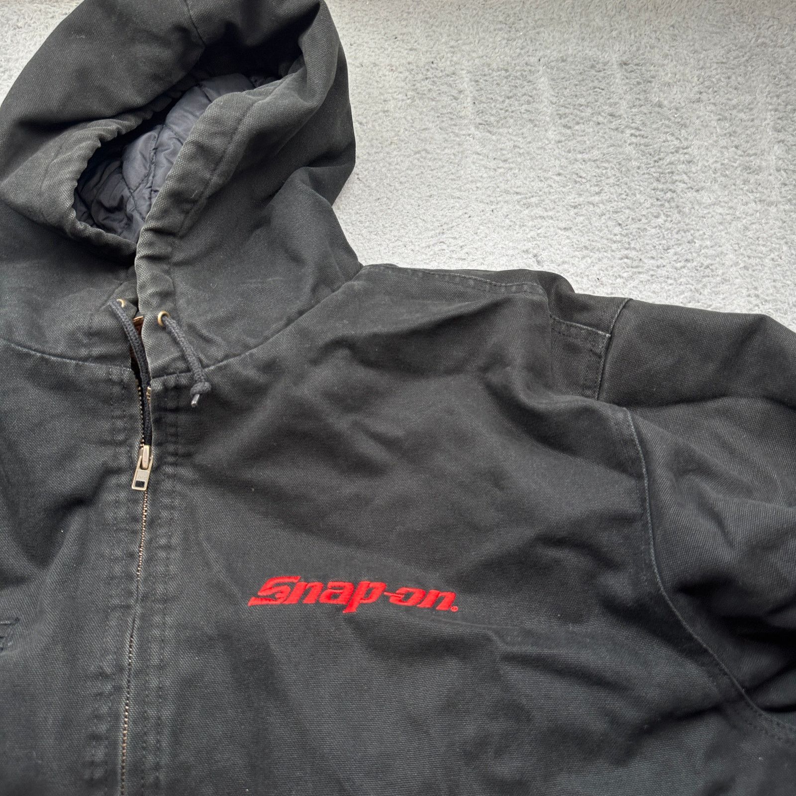 Other 2005 Snap-On Tools Duck Canvas Black Hooded Work Jacket 2XL Size US XXL / EU 58 / 5 - 9 Thumbnail